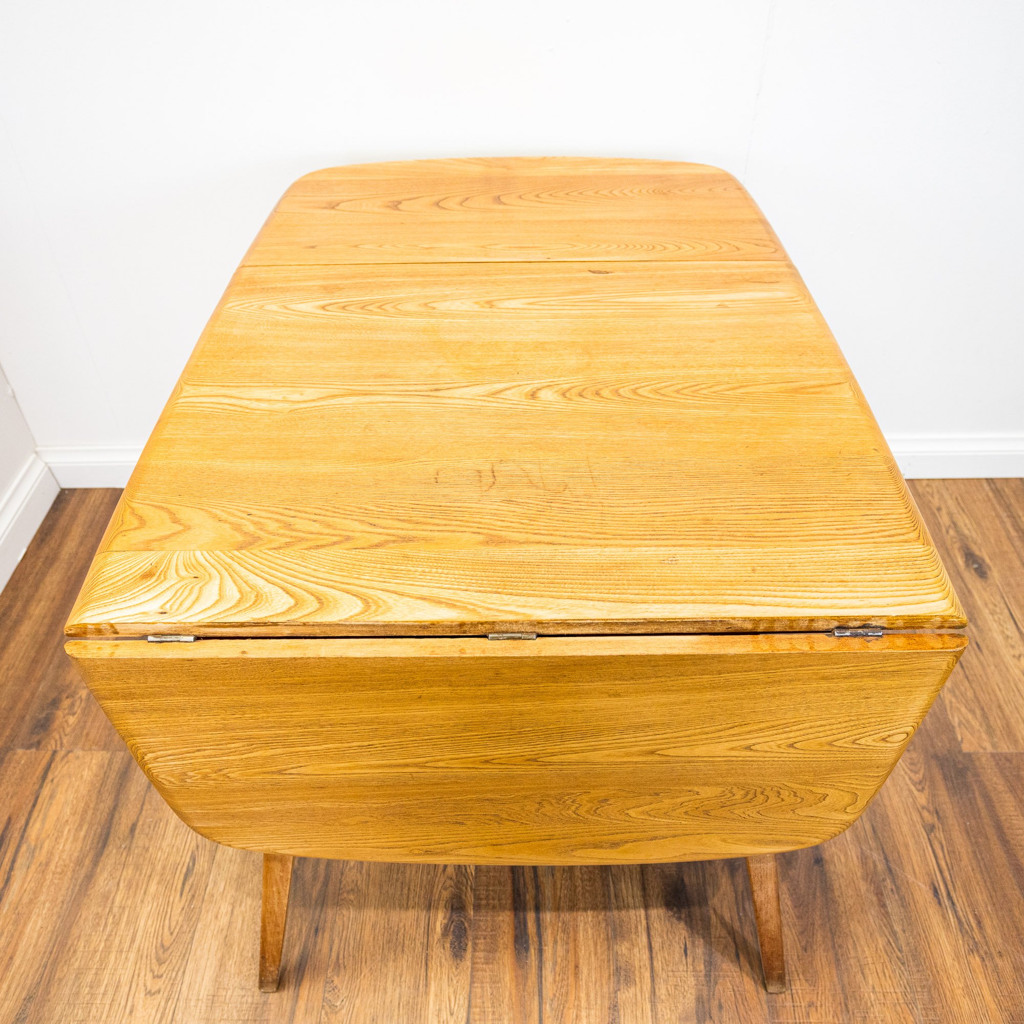 Ercol Blonde Elm Windsor Drop Leaf Dining Table Model 383