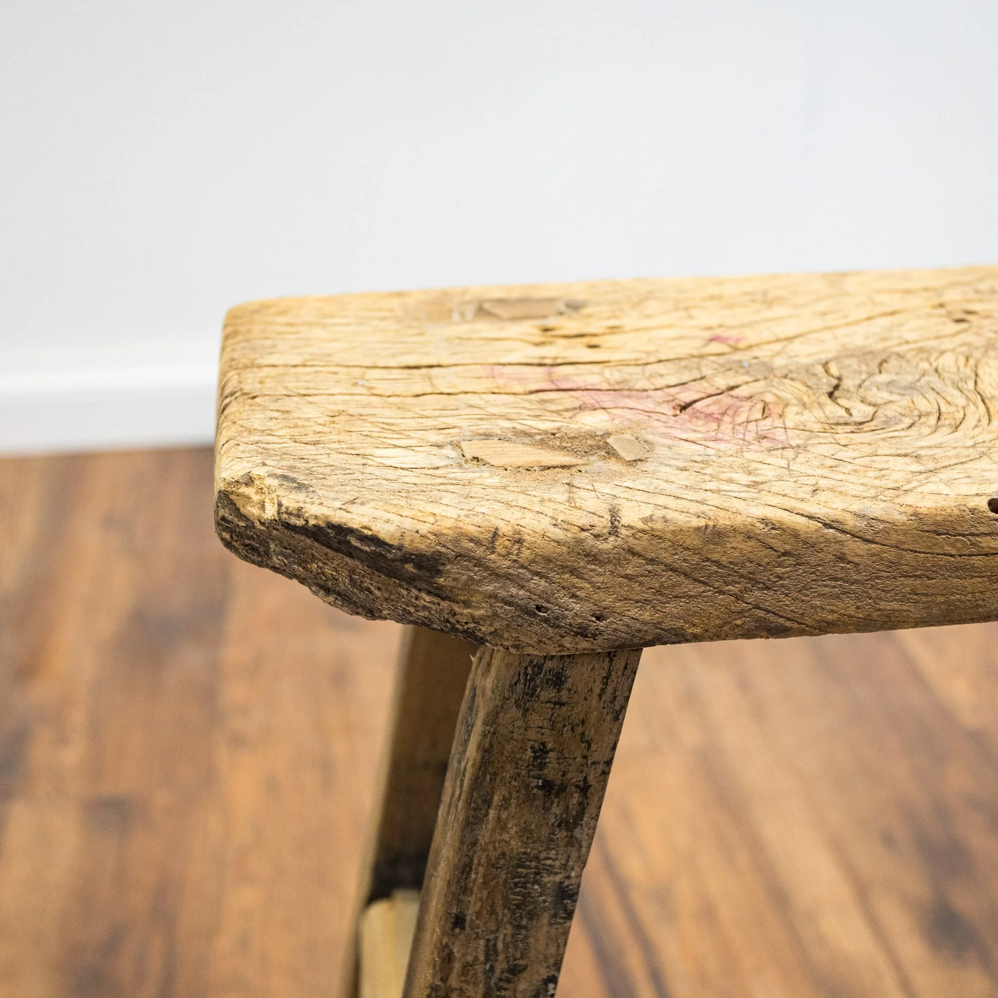 Rustic Reclaimed Elm Stool