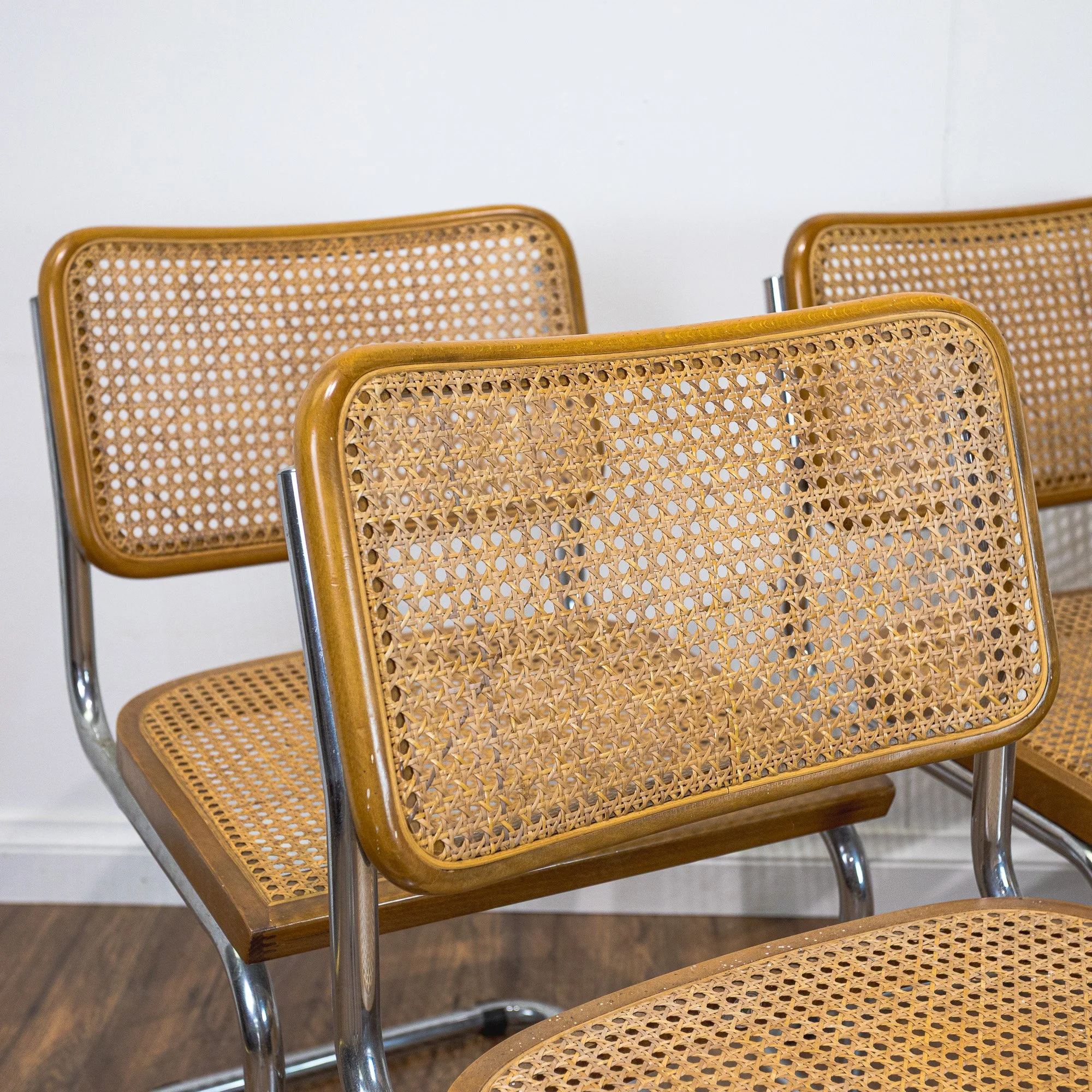 Italian Marcel Breuer B32 ‘Cesca’ Dining Chairs – Set of Four