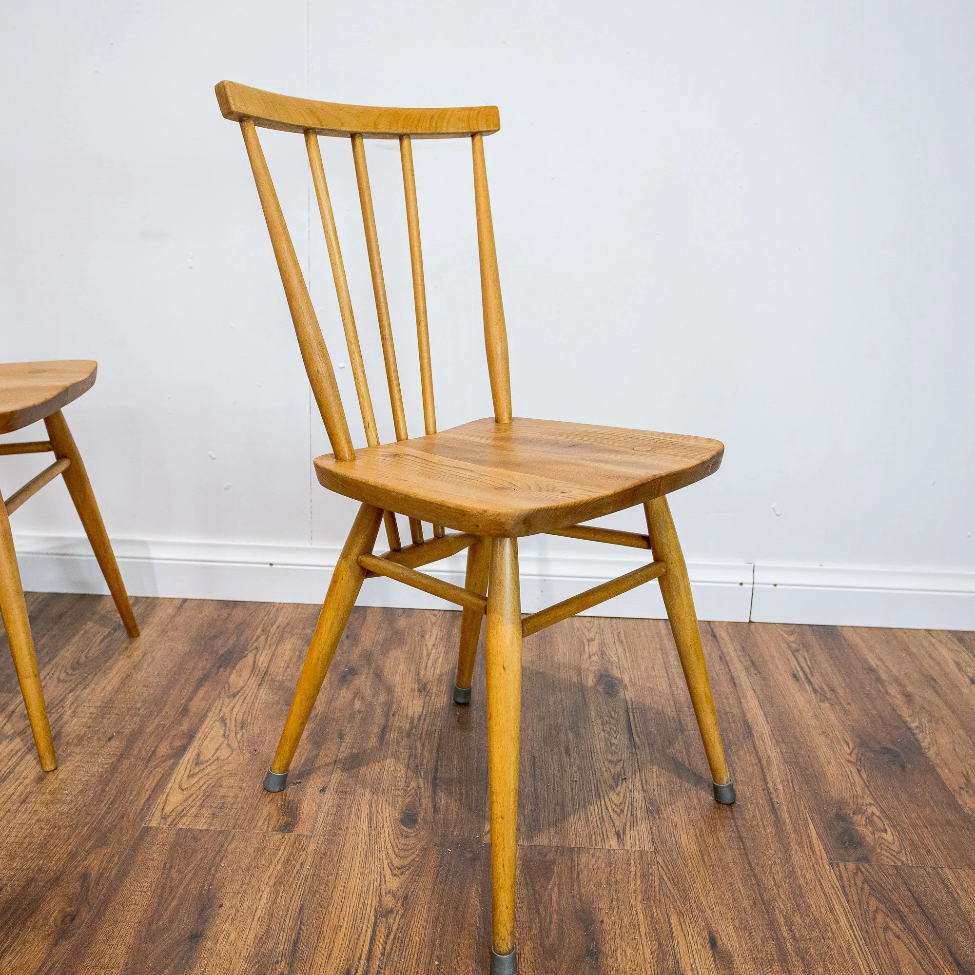 Ercol Model 391 Blue Label Elm and Beech Dining Chairs – Set of 4