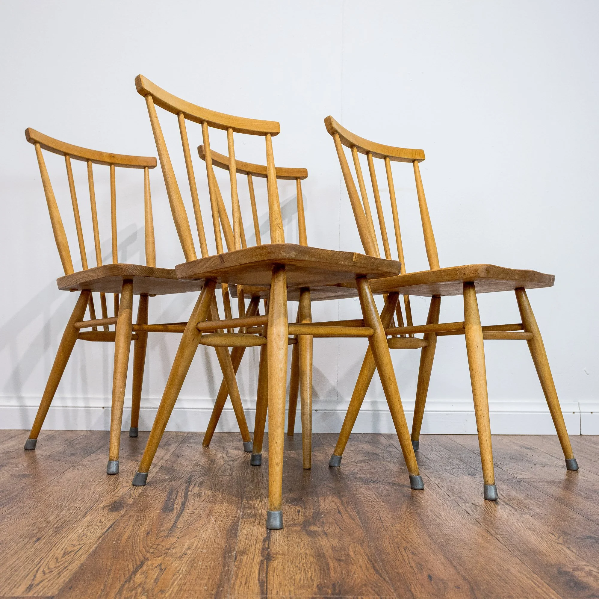 Ercol Model 391 Blue Label Elm and Beech Dining Chairs – Set of 4