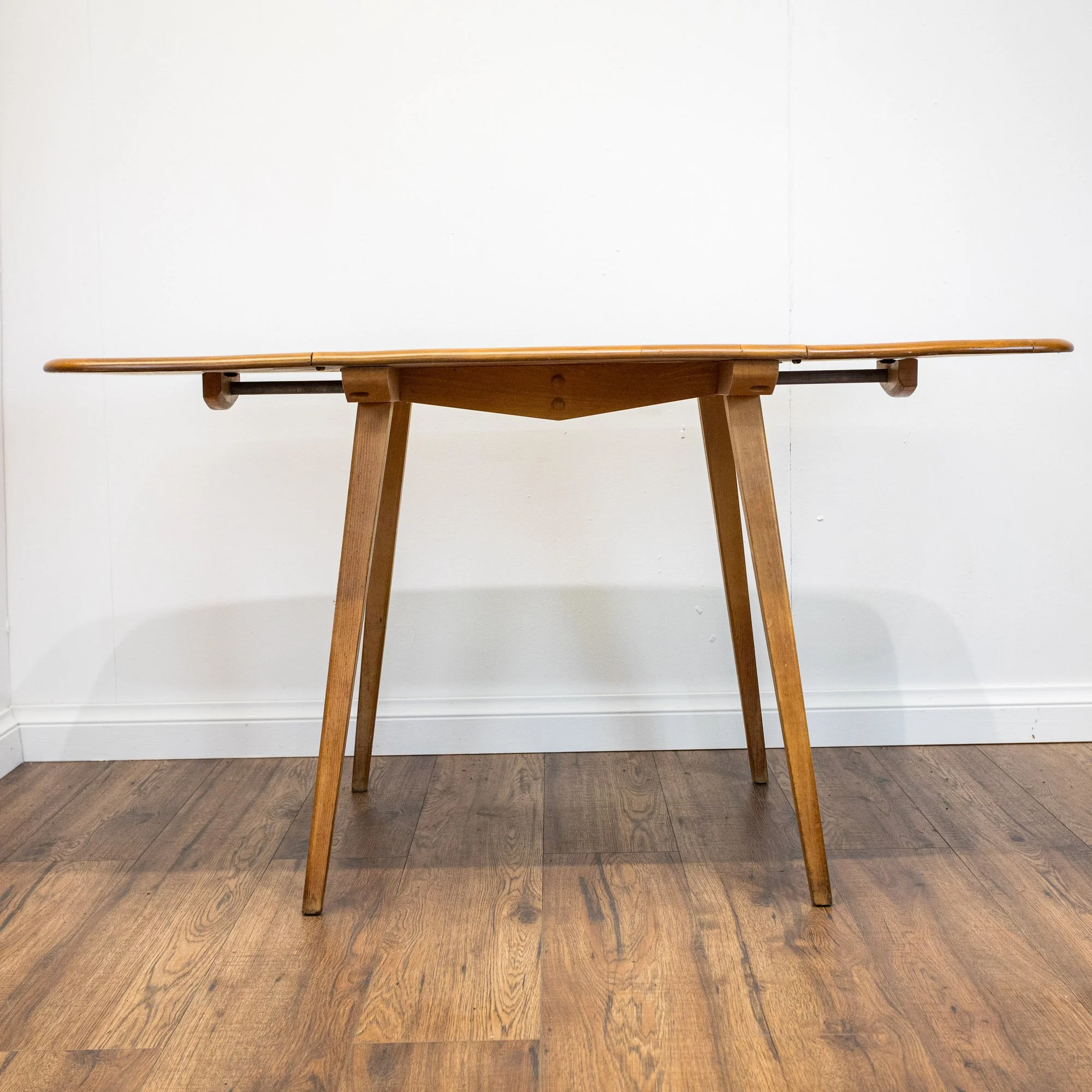 Ercol Blonde Elm Windsor Drop Leaf Dining Table Model 383