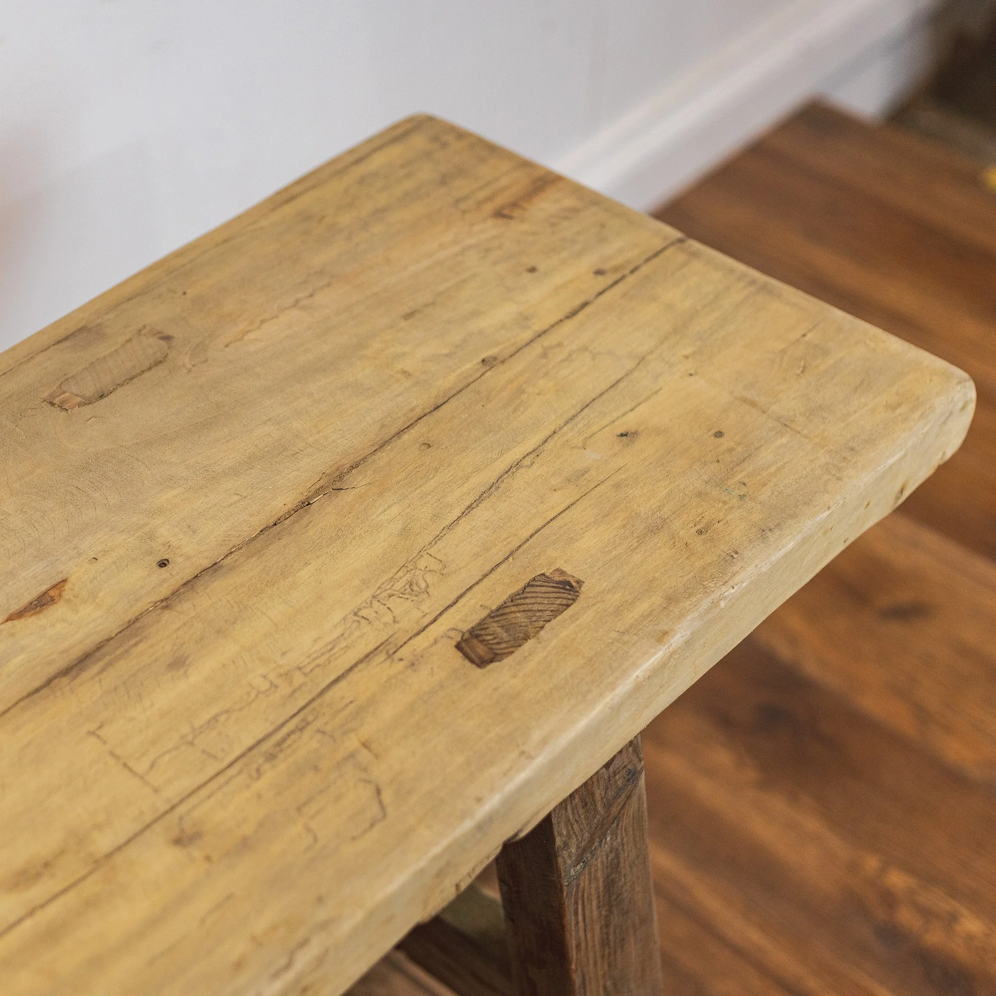 Rustic Reclaimed Elm Dining Bench Seat-5.jpg