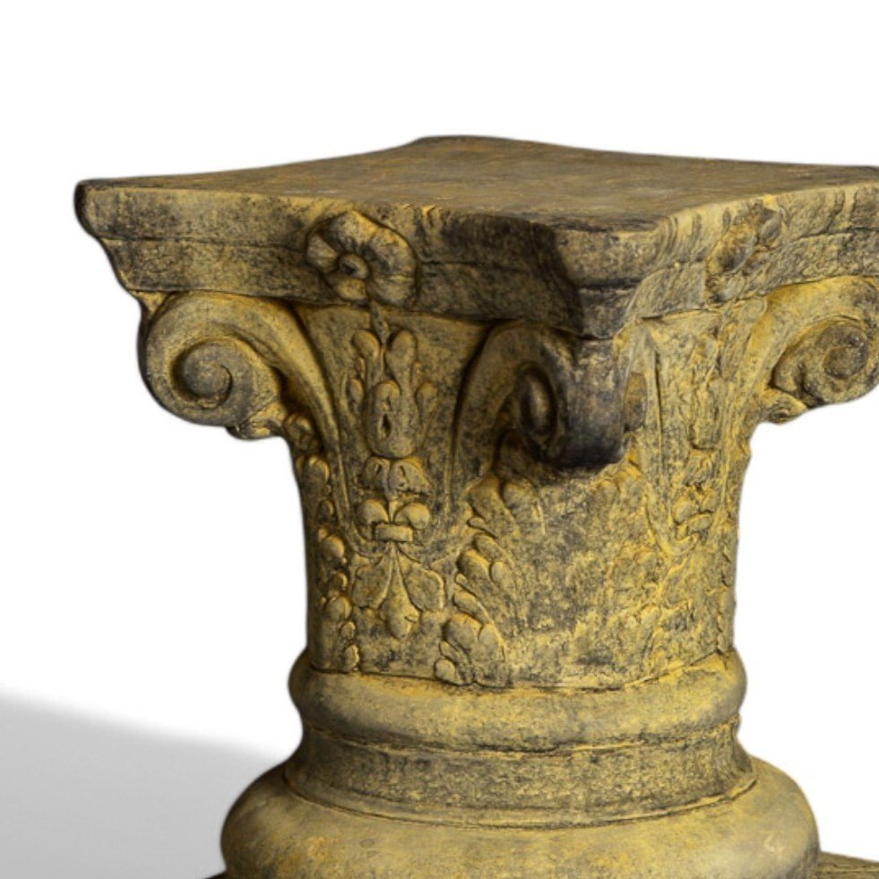 English Stone Short Corinthian Column