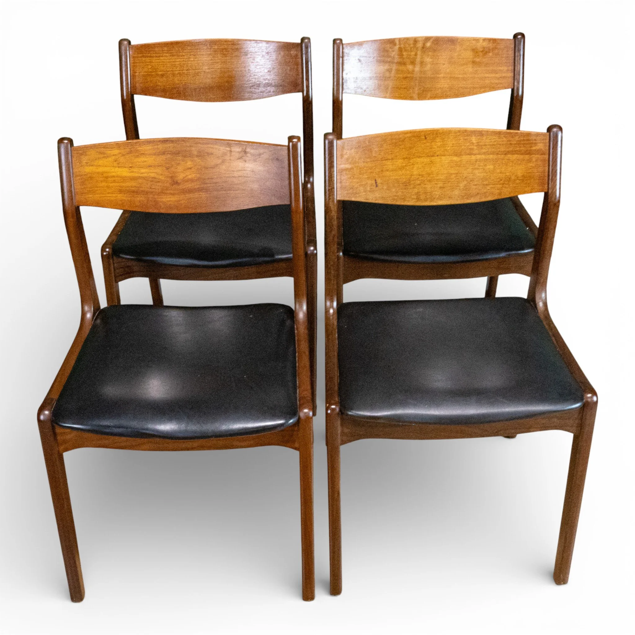 Set of 4 Mid-Century Teak Dining Chairs by R. Huber & Co