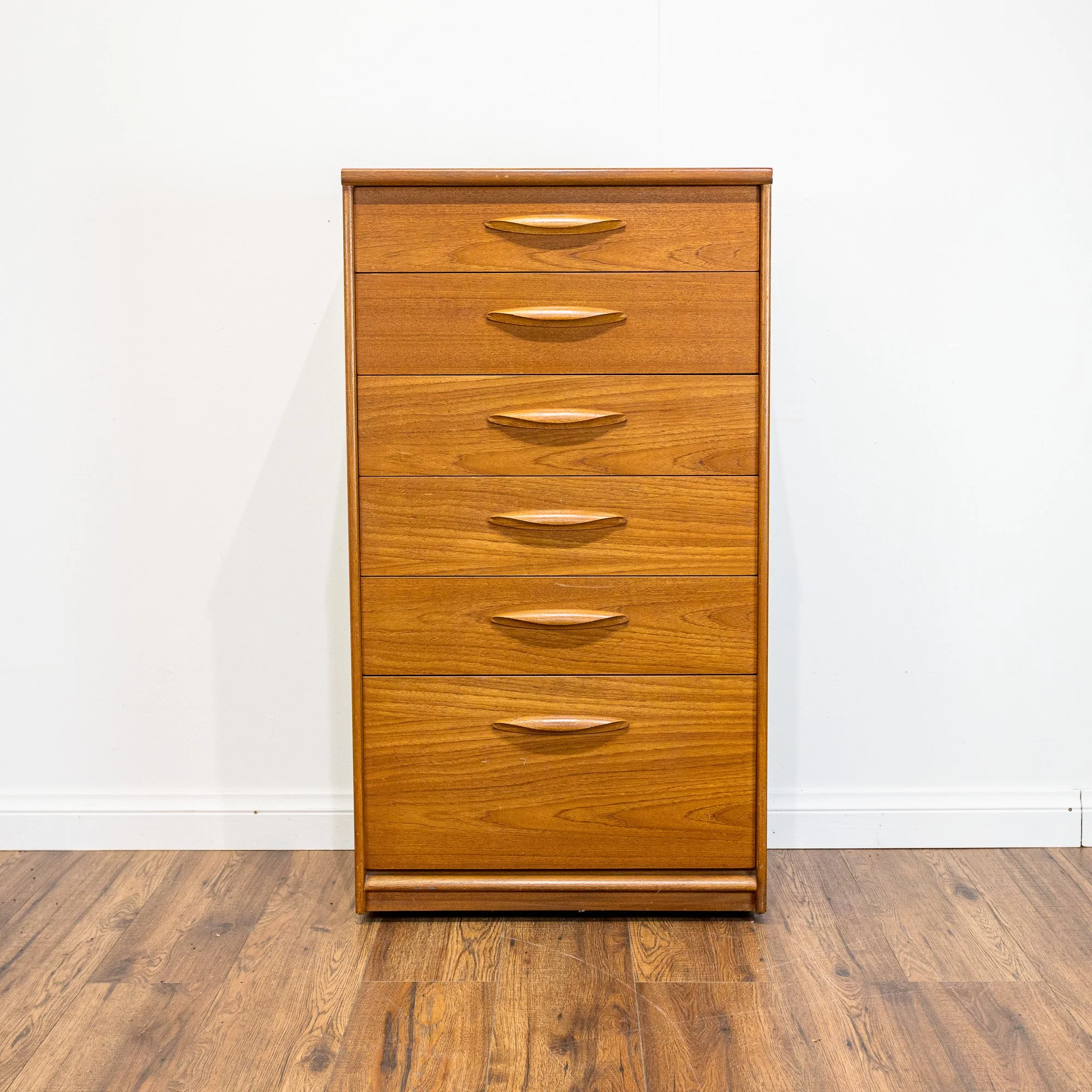 Austinsuite Graduating 6 Drawer Teak Tallboy