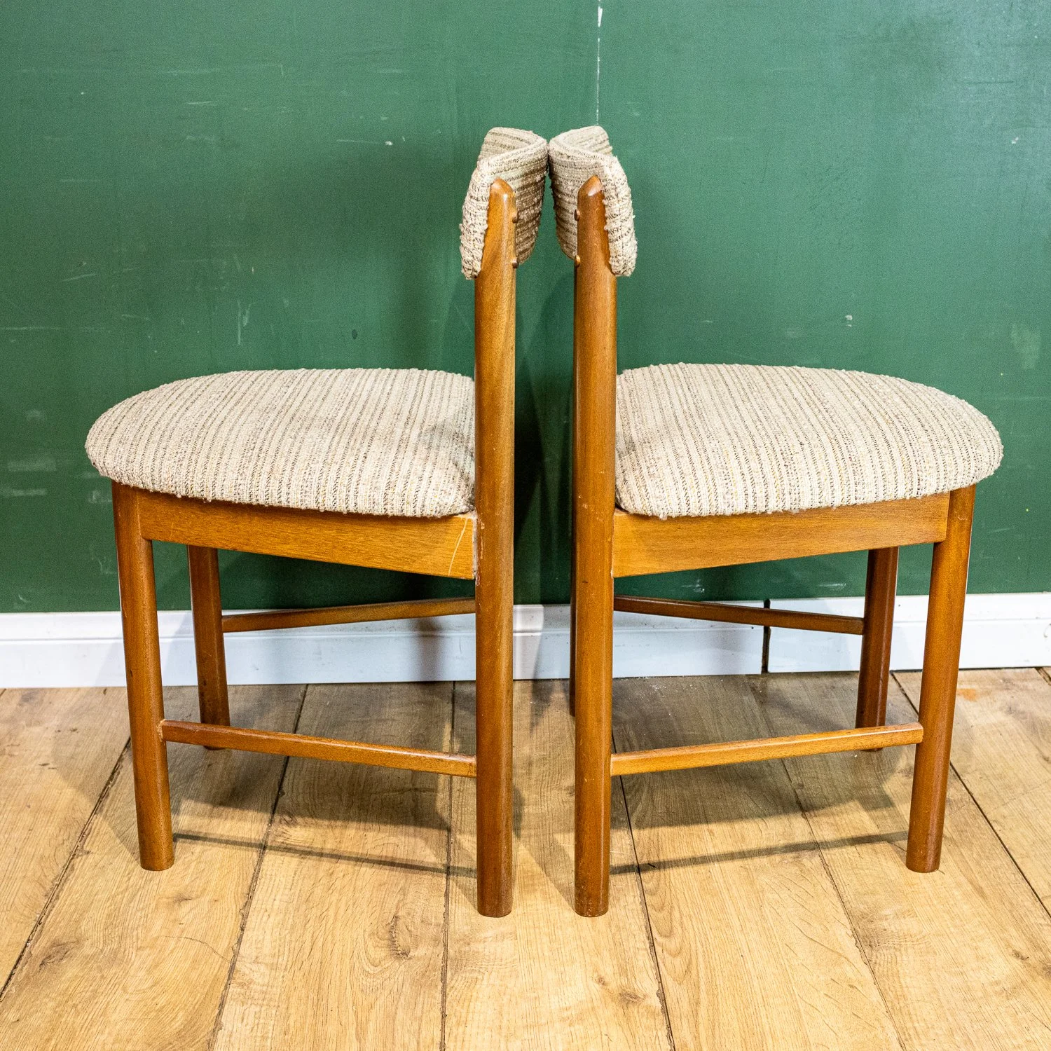 McIntosh Tuck Under Teak Round Dining Table and Chairs Set