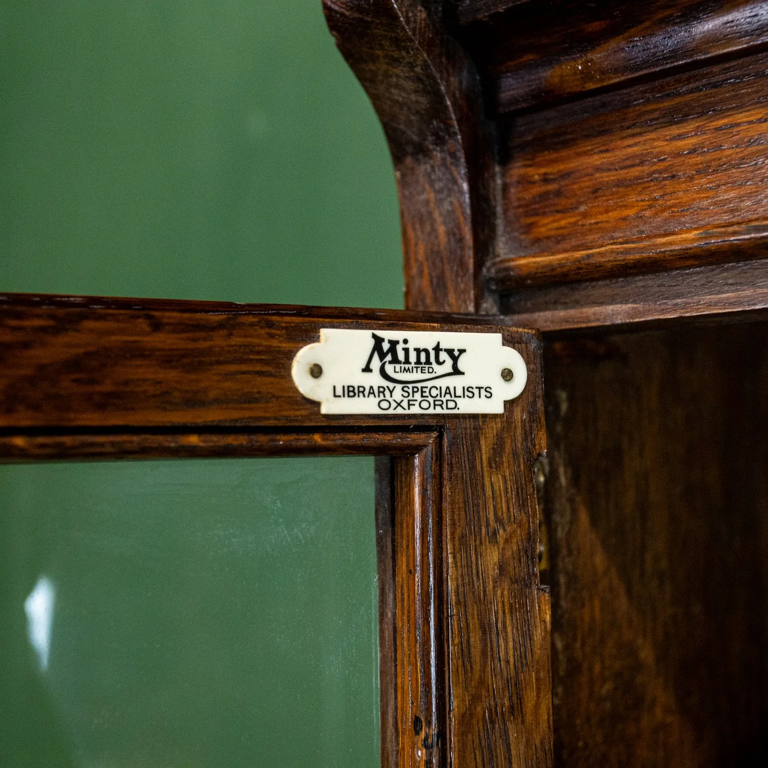 Minty Four Section Oak Stacking Secretaire Bookcase