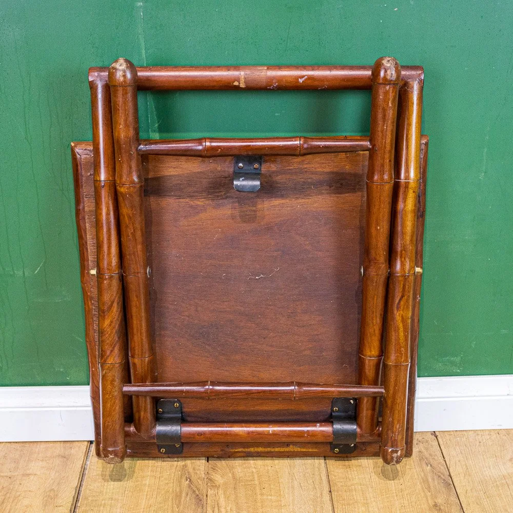 Vintage Bamboo Folding Side Table