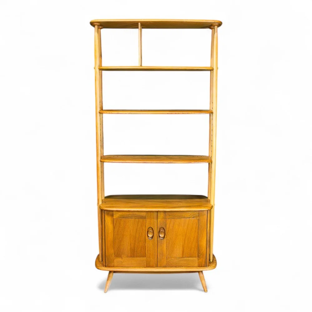 Ercol Blonde Elm 'Giraffe' Room Divider / Bookshelf Model 363