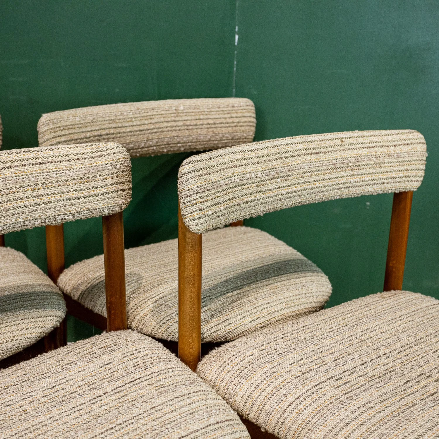 McIntosh Tuck Under Teak Round Dining Table and Chairs Set
