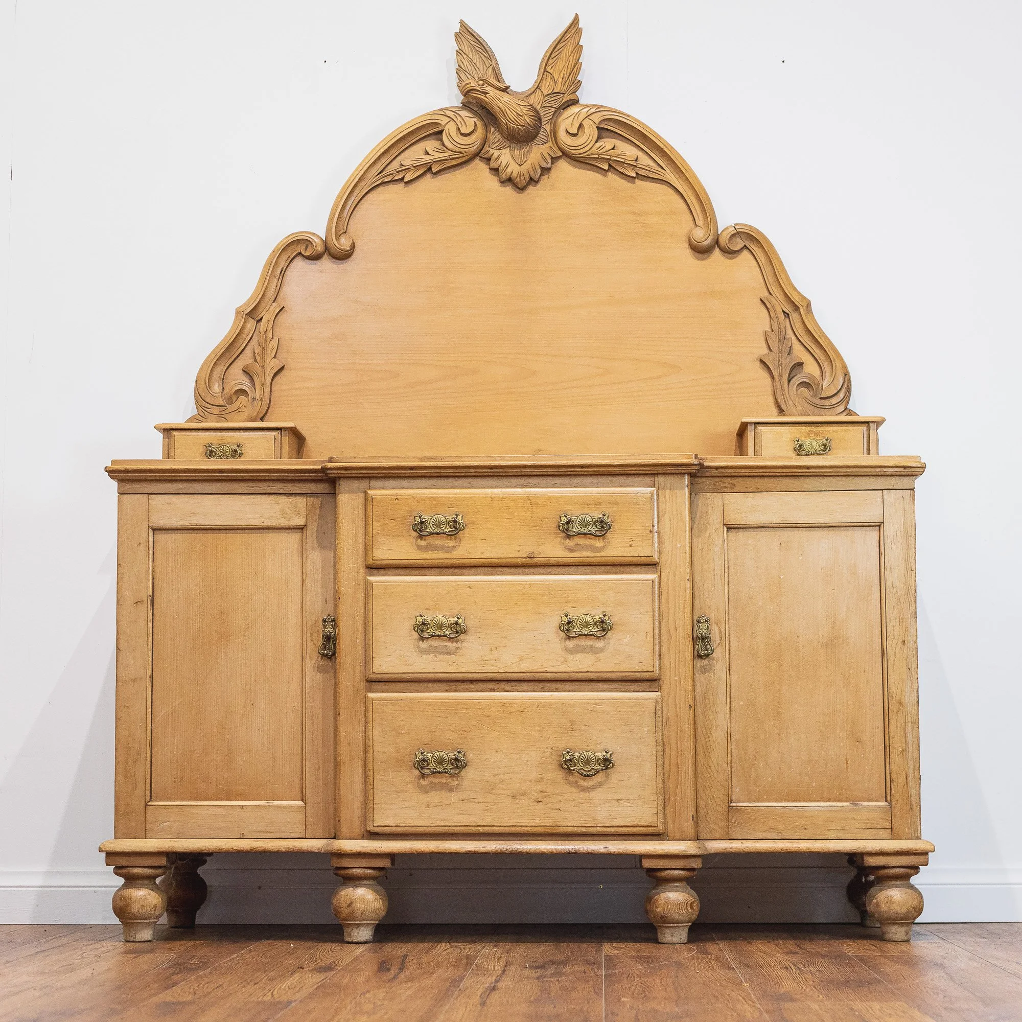 23. Victorian Pine breakfront 3 Drawer Dressing Table-3.jpg