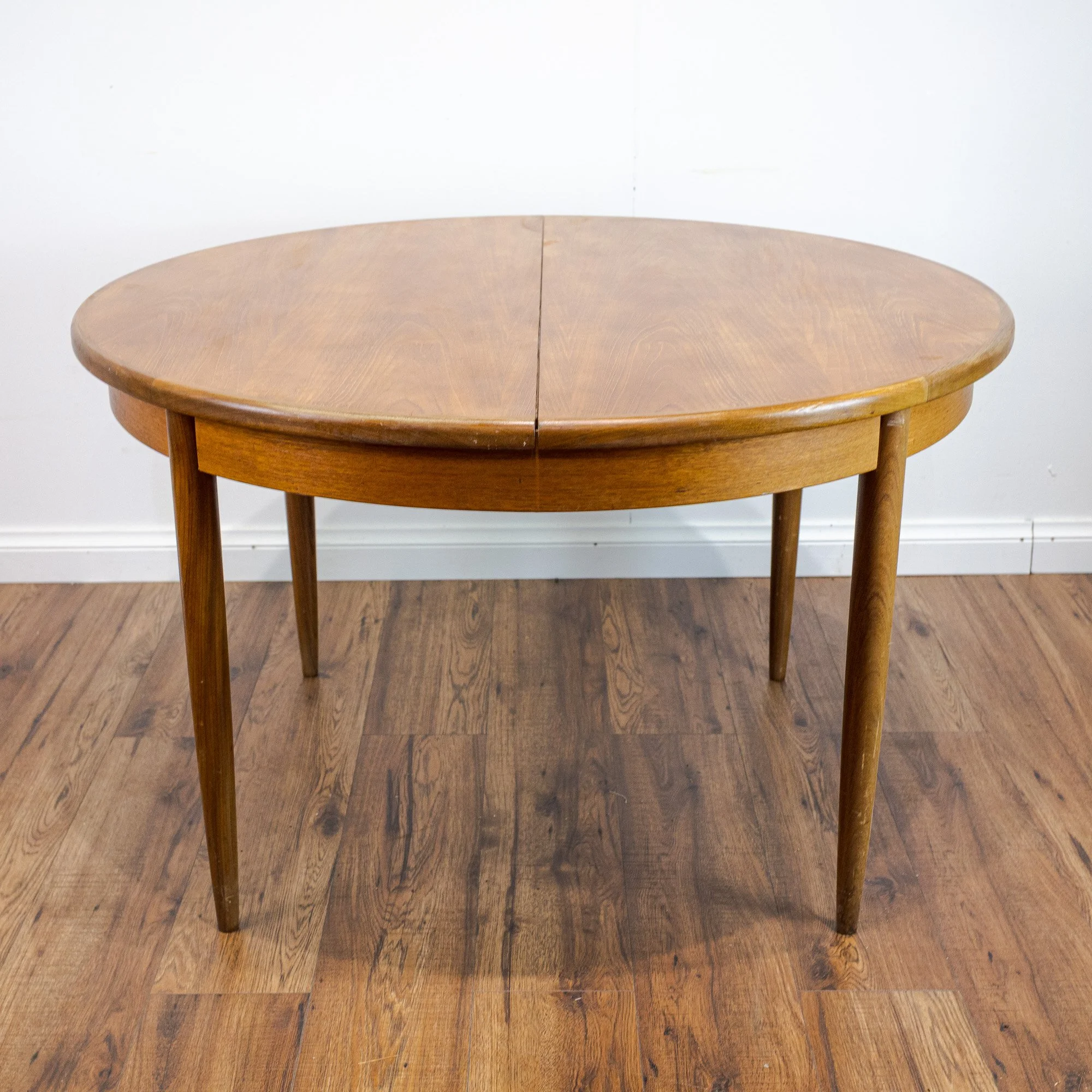 G Plan Fresco Teak Round Extending Dining Table by V. B. Wilkins