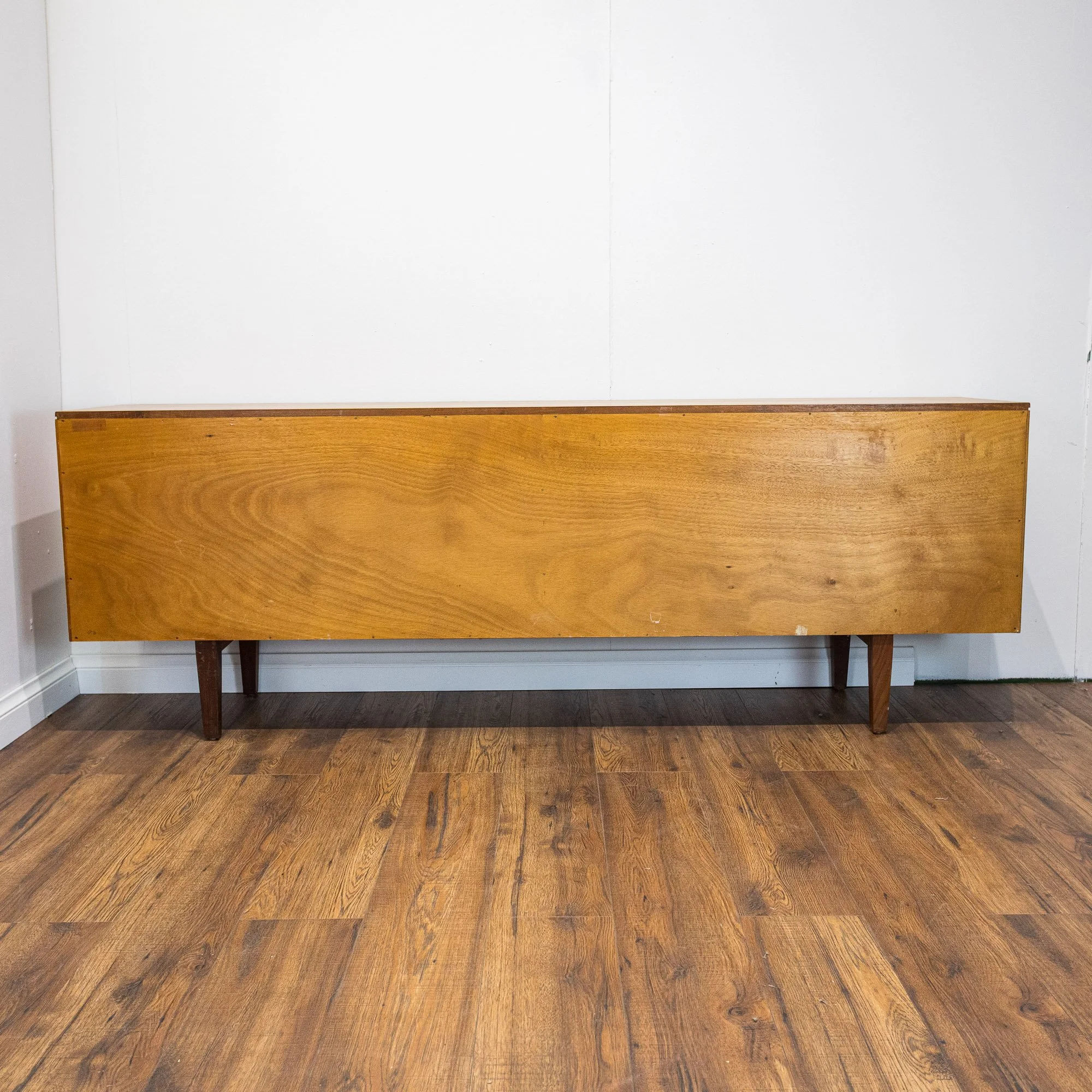 Archie Shine Long Teak Sliding Door Sideboard