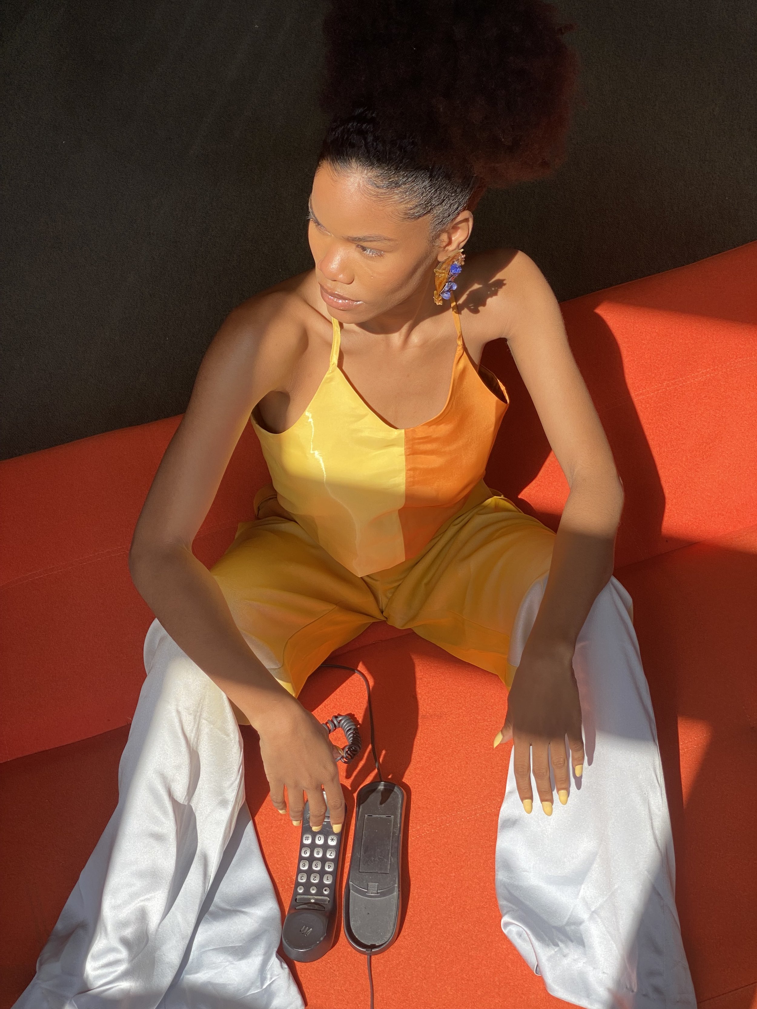 The silk gradient pants and fibreglass top for Goldiie
Shots by Allyzzle
Model; Luana Jackson
MUA; Makeupbyafromycaribbean