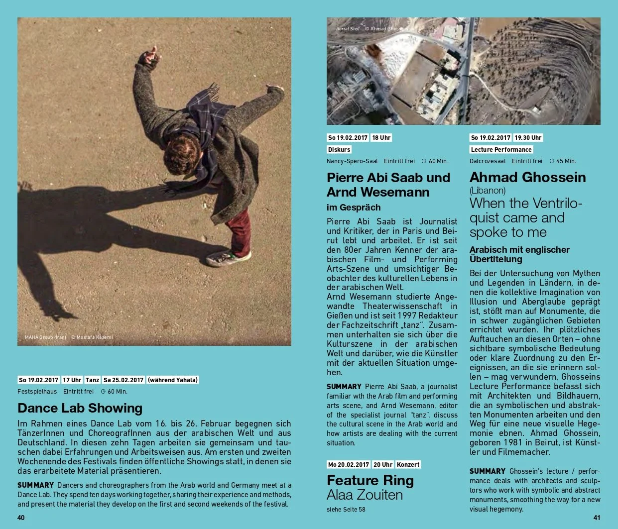 A bird's-eye view of a man dancing outdoors on a dirt surface with his shadow cast beside him.