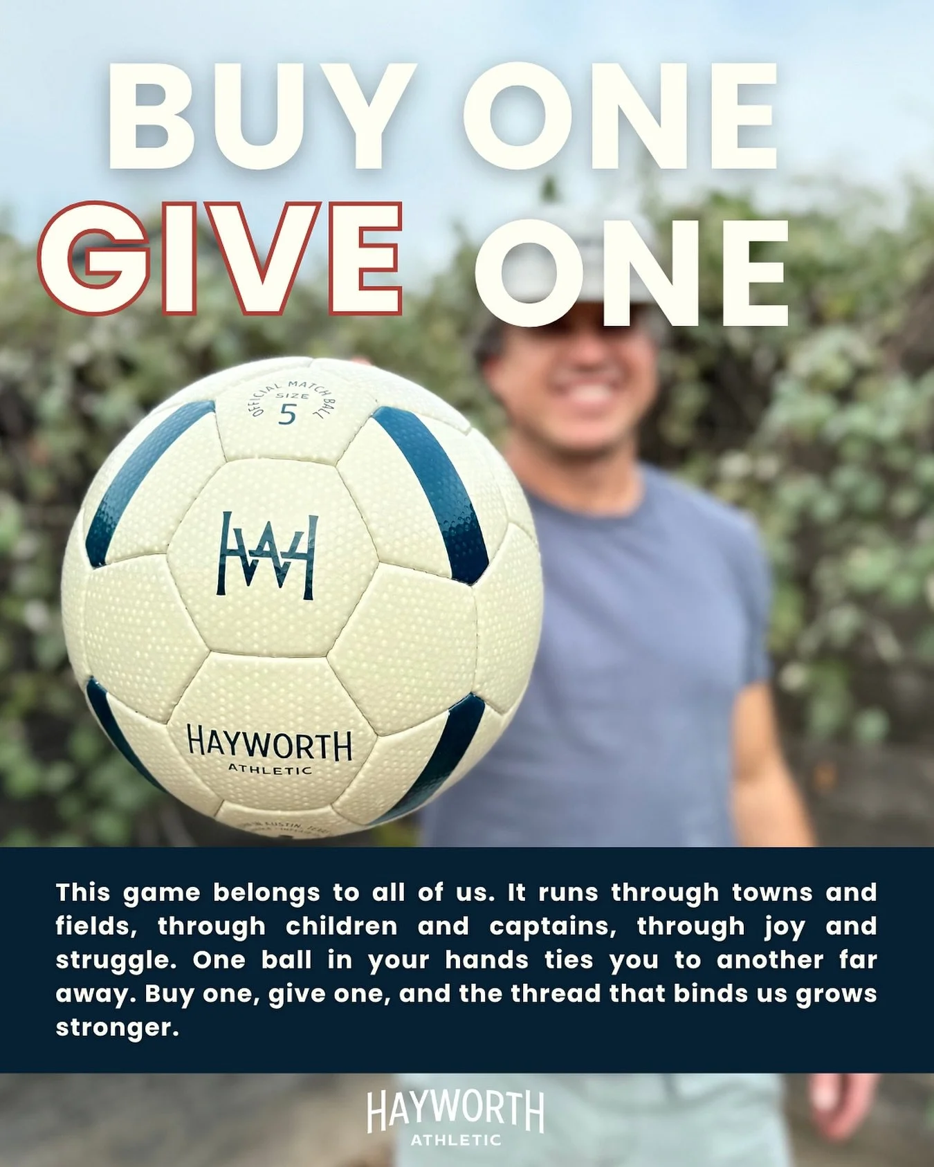 For the month of October only…
For every ball you buy, you get to GIFT one to away!
To a friend or a family member who loves the beautiful game ❤️
A club or a school who needs some upgraded gear ⚽️
Or, to that special someone who is obse