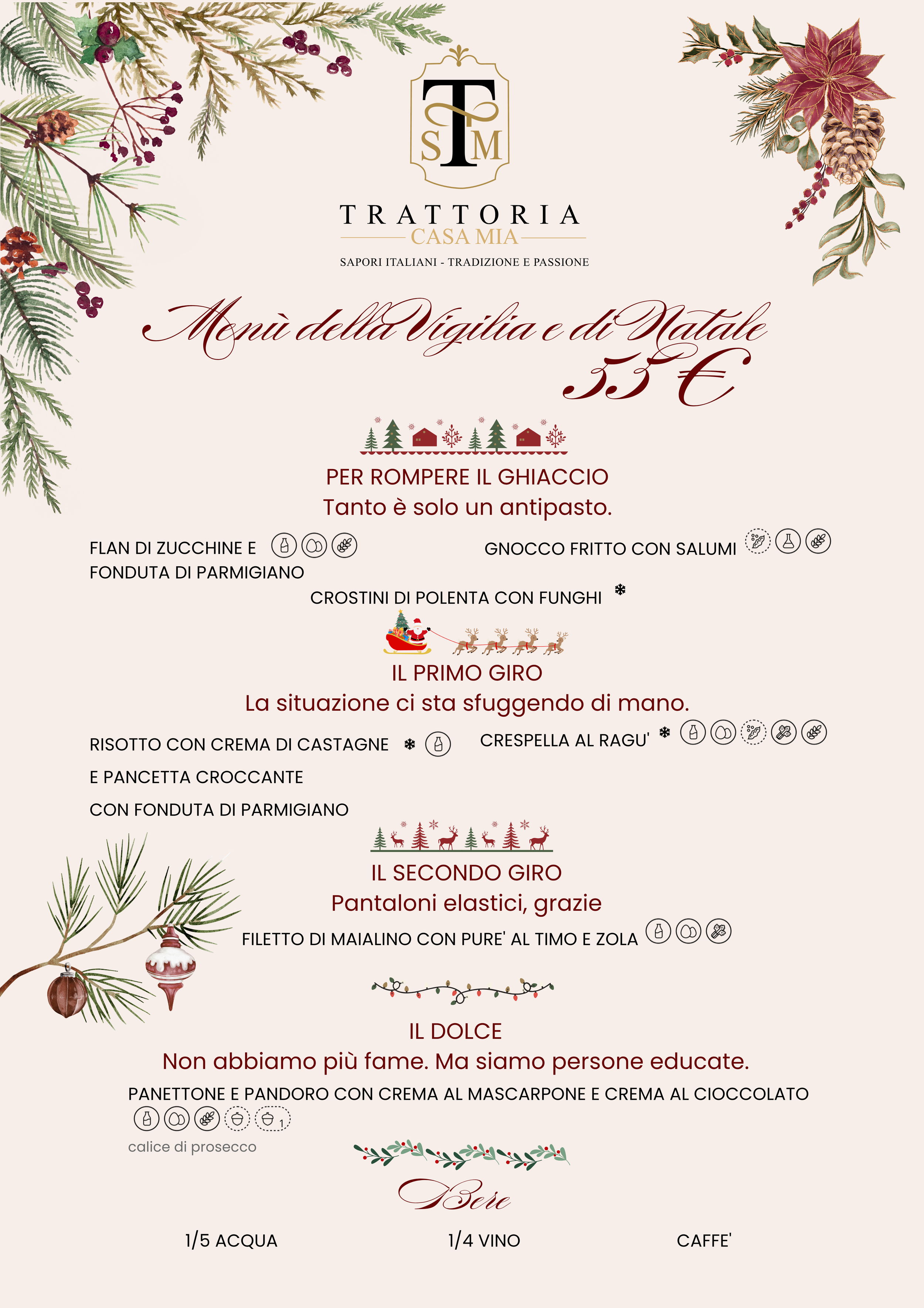 natale trattoria casa mia