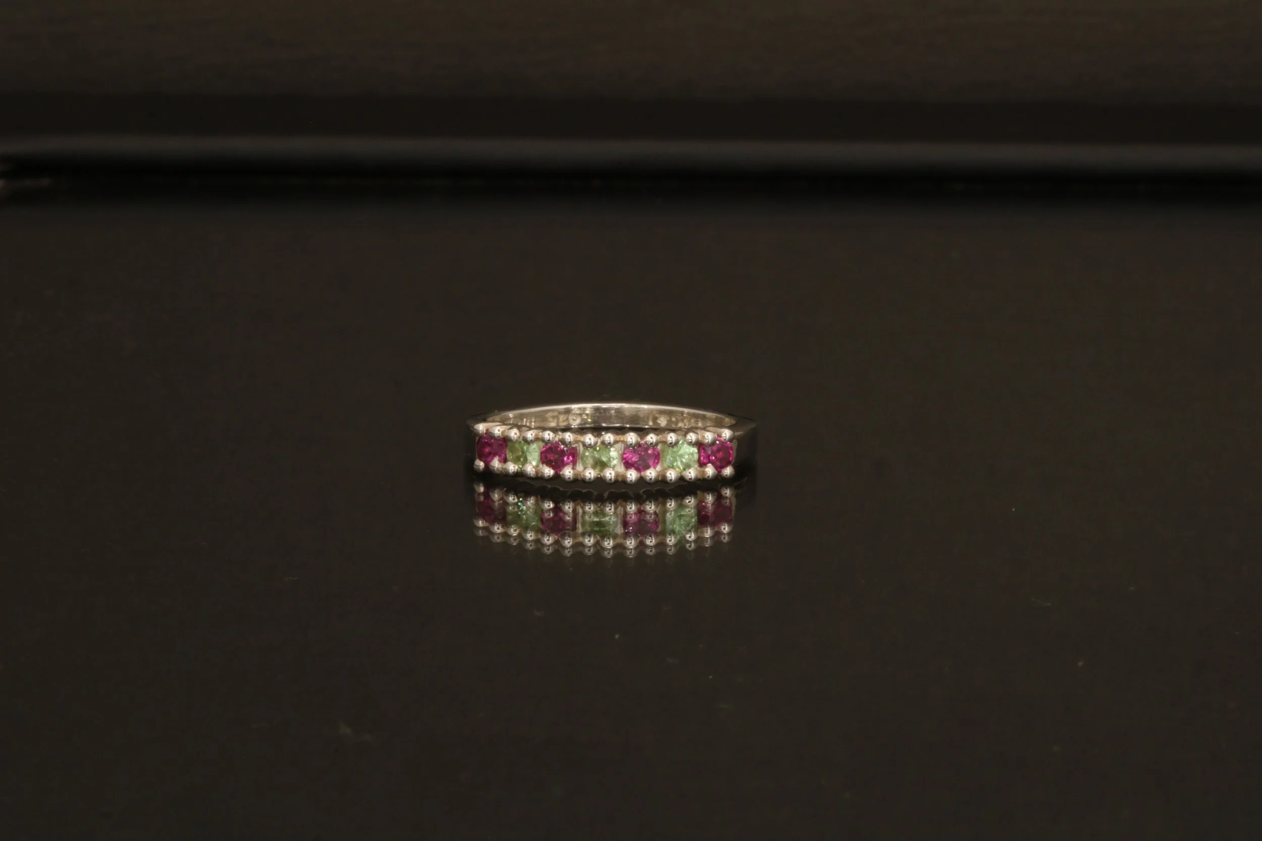 Tsavorite & Rhodolite Garnet Ring