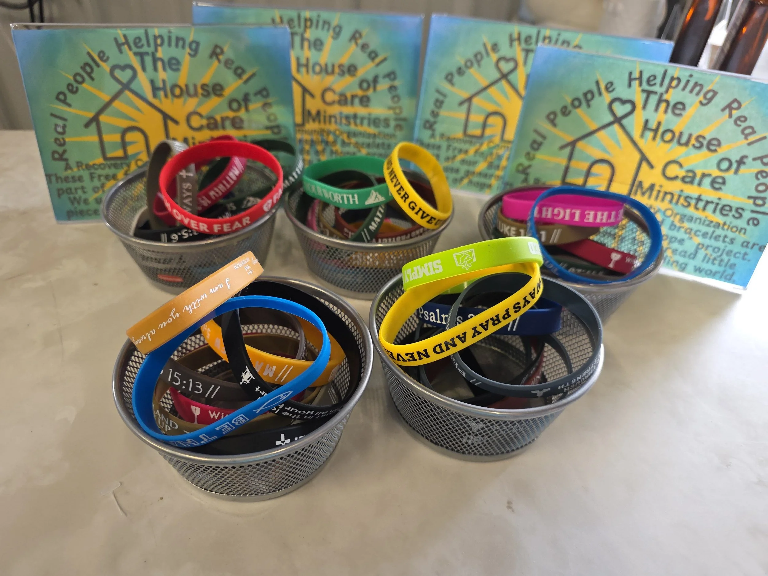 These are bands of hope bundles ready for delivery to area partners.