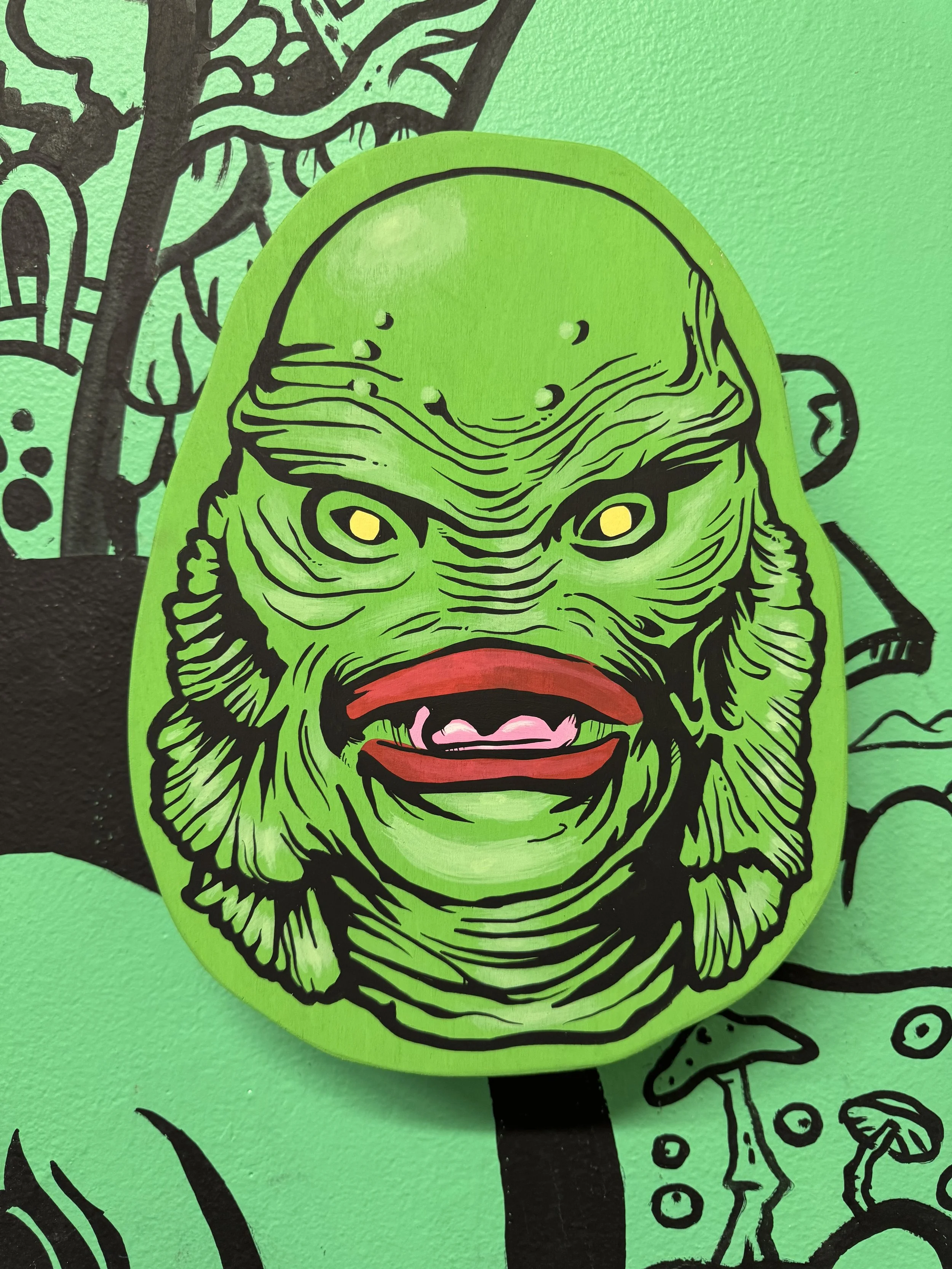 Creature Head Yellow Eyes