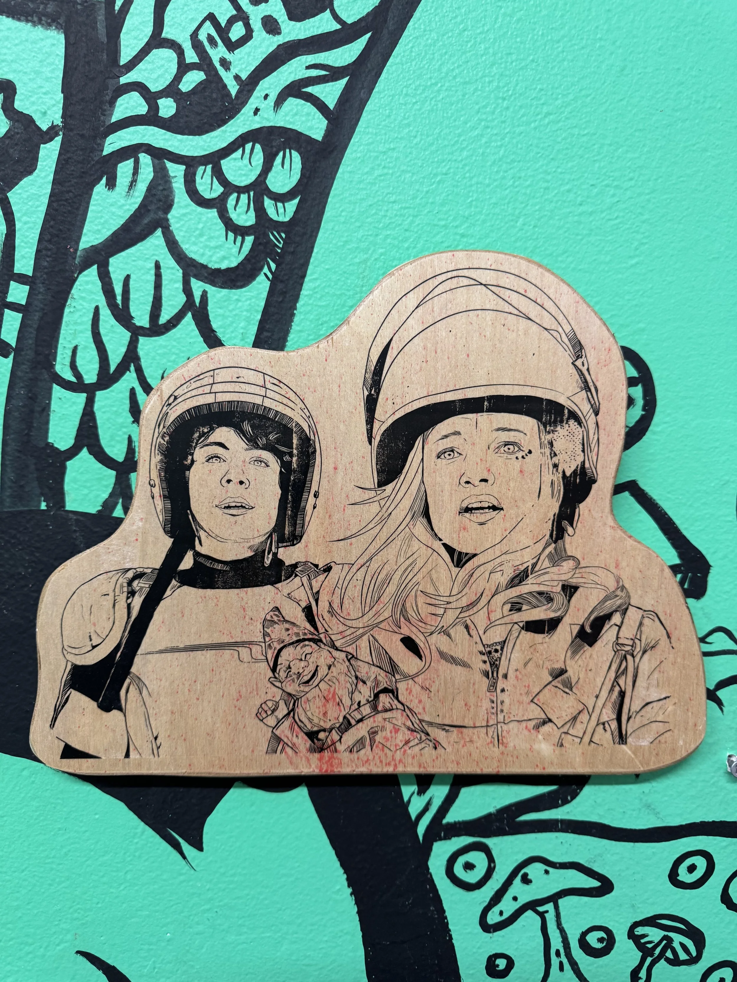 Turbo Kid and Apple small art Polycrylic reproduction