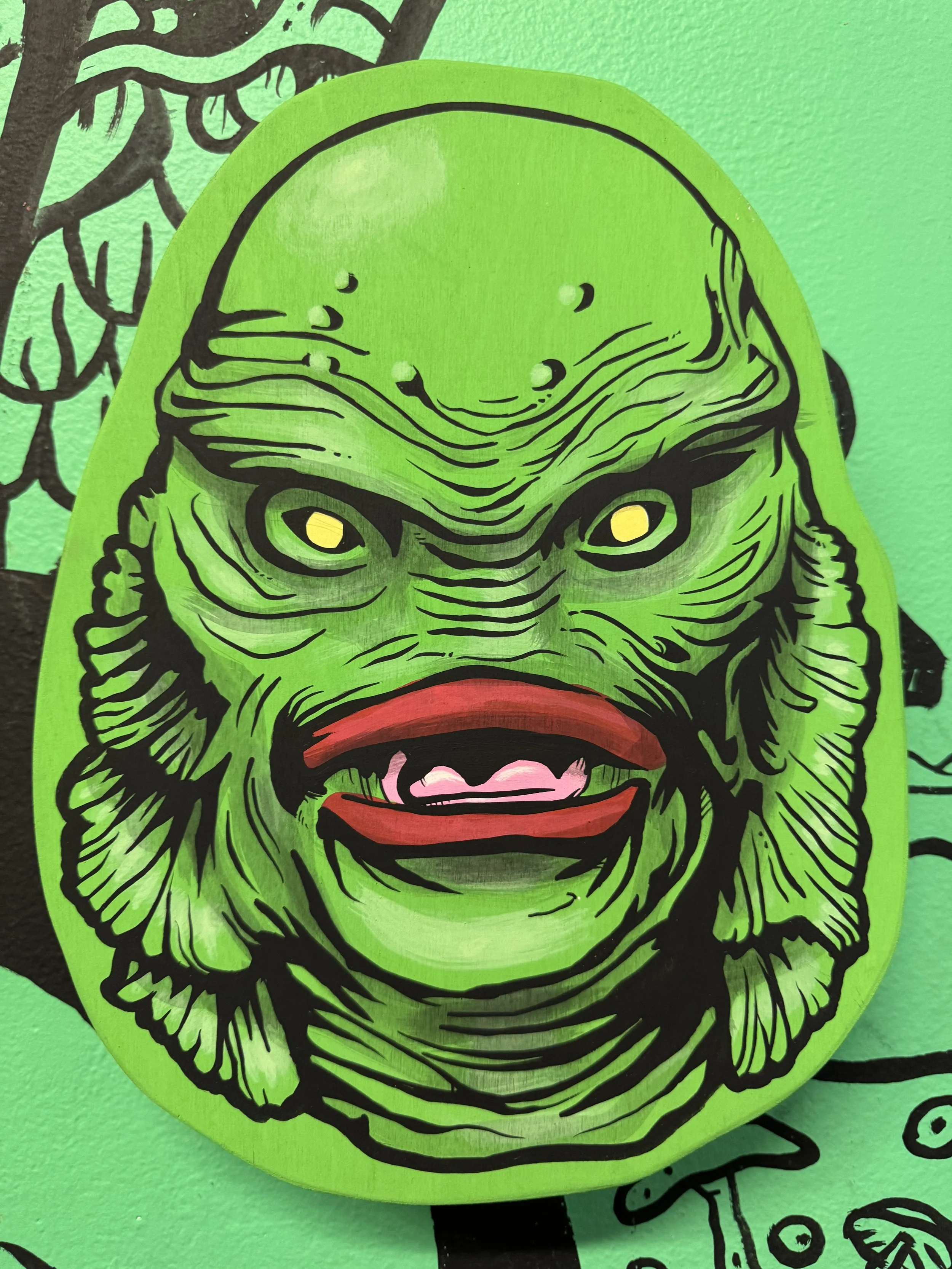 Creature Head Yellow Eyes