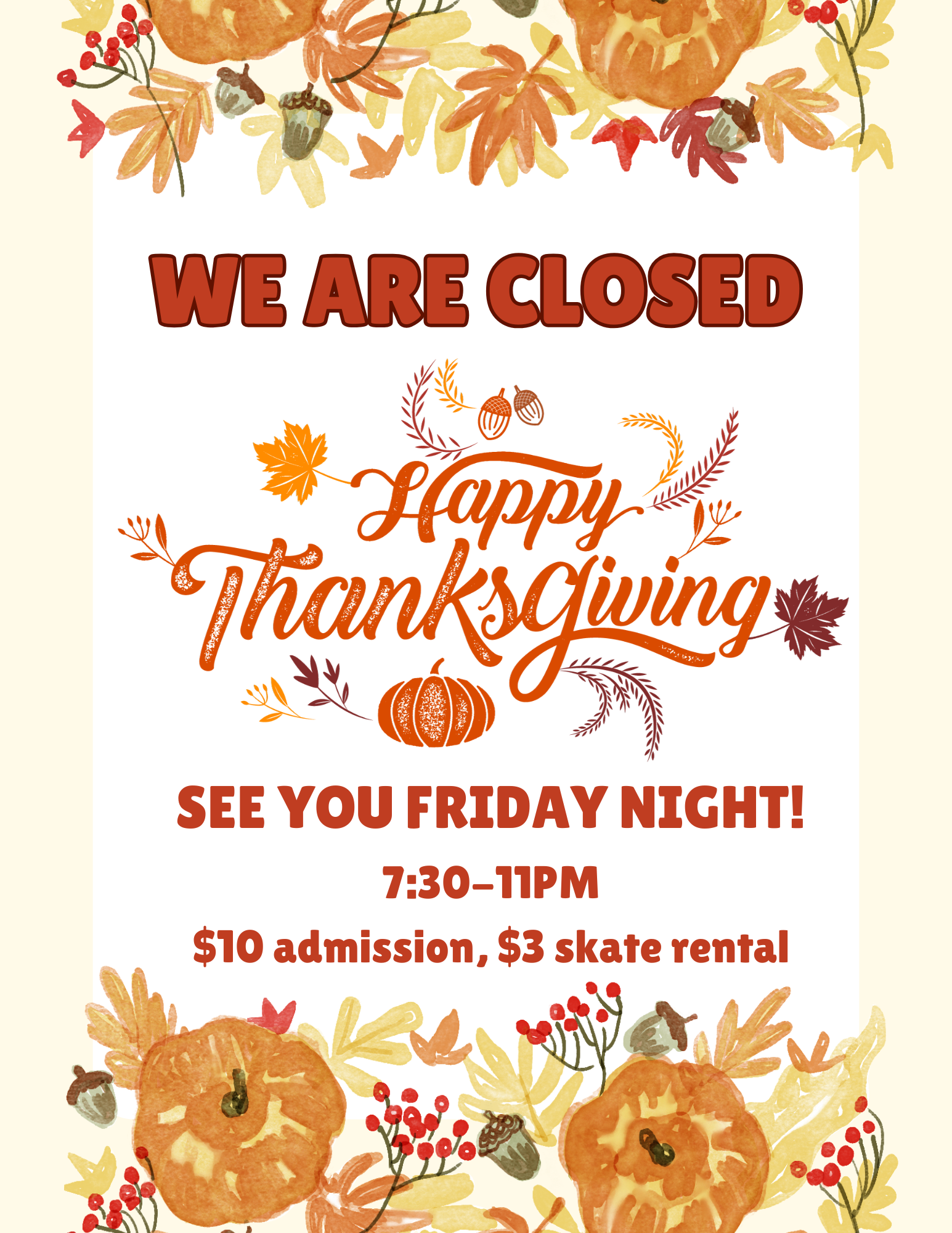 Thanksgiving Day! (Closed)