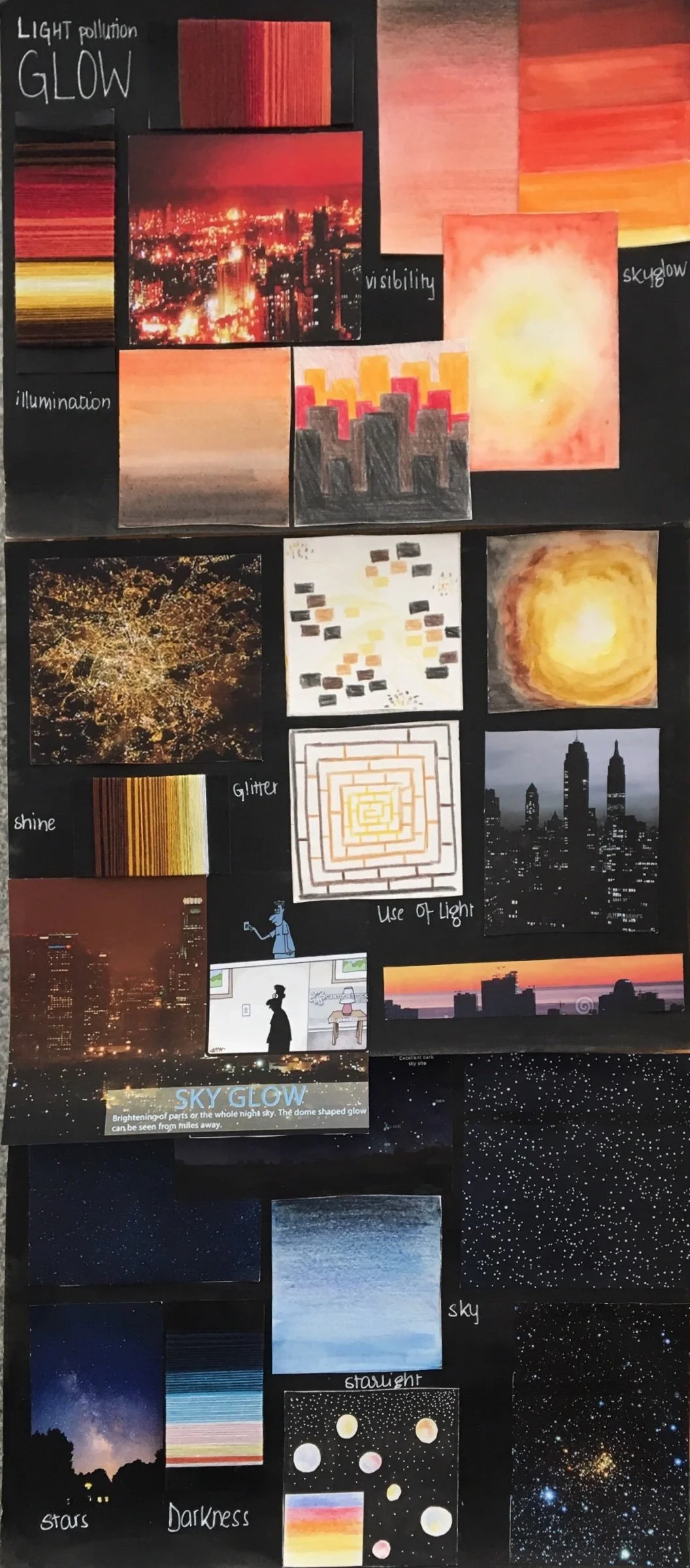 Moodboard with weft wrappings