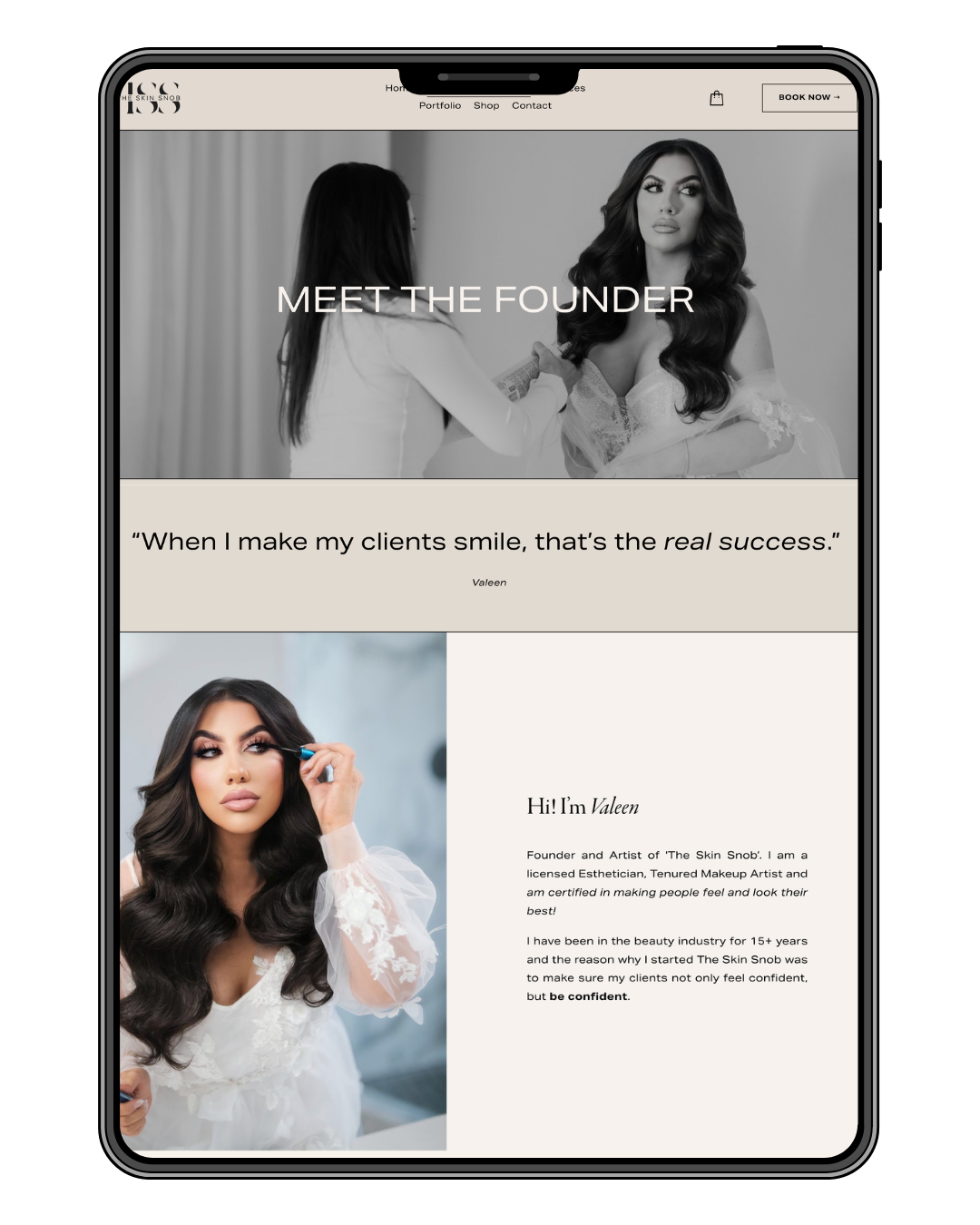 makeup artist website design