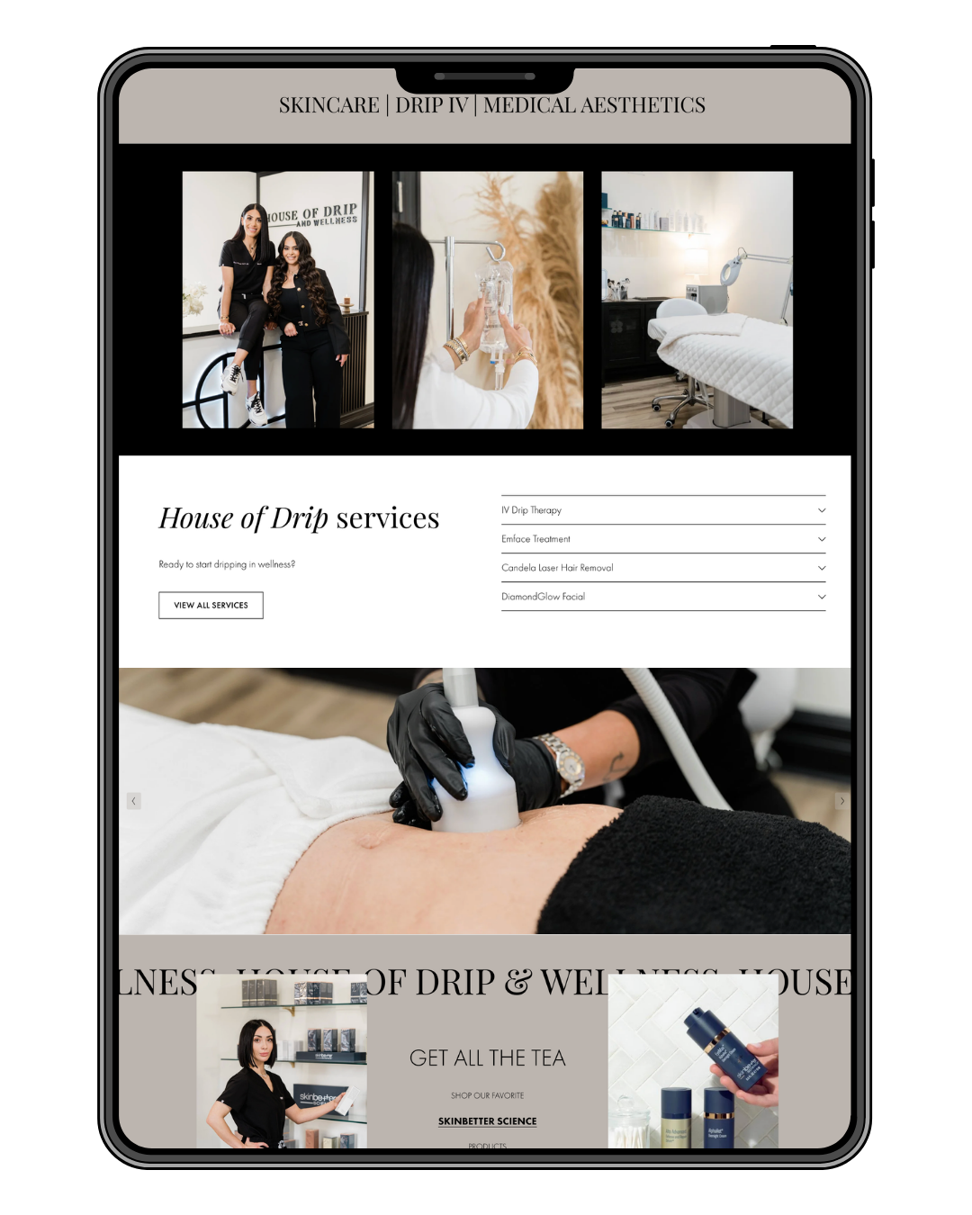 Squarespace Website Designer for medspa
