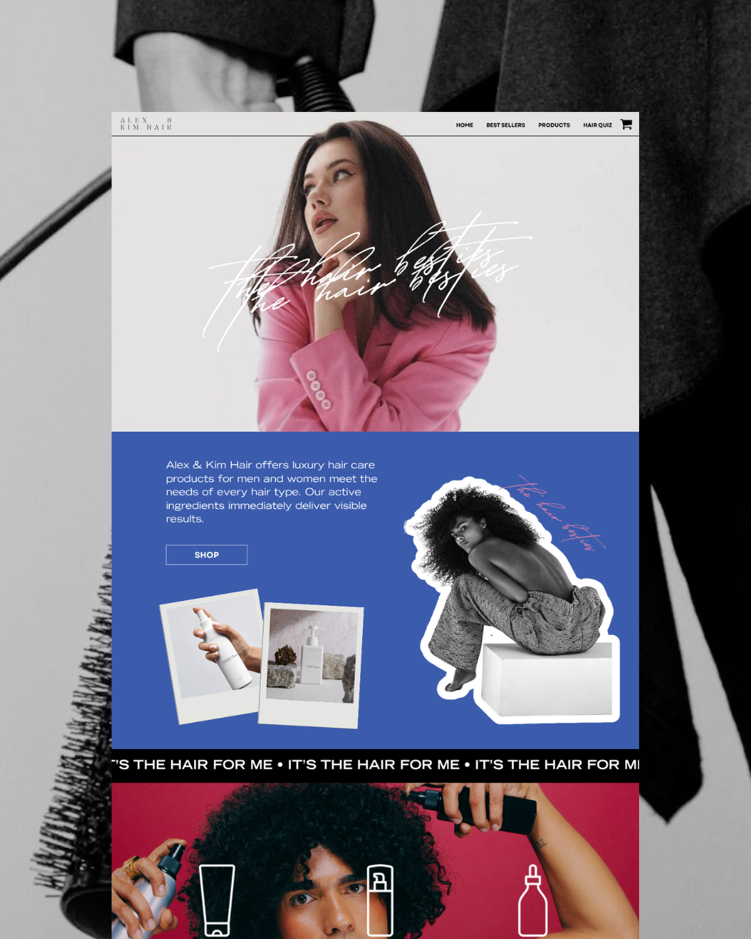 hairstylist website design