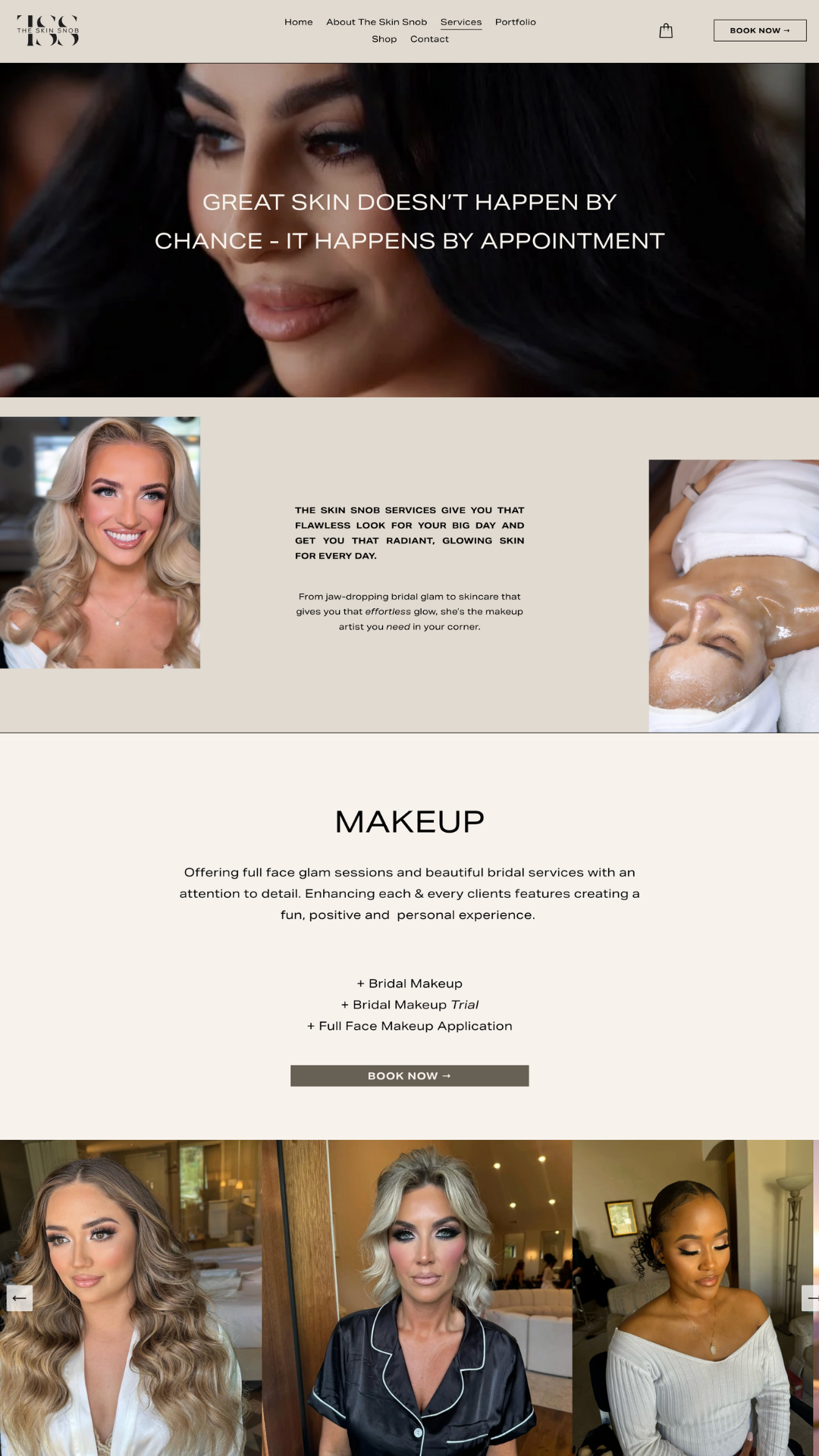 custom squarespace webite