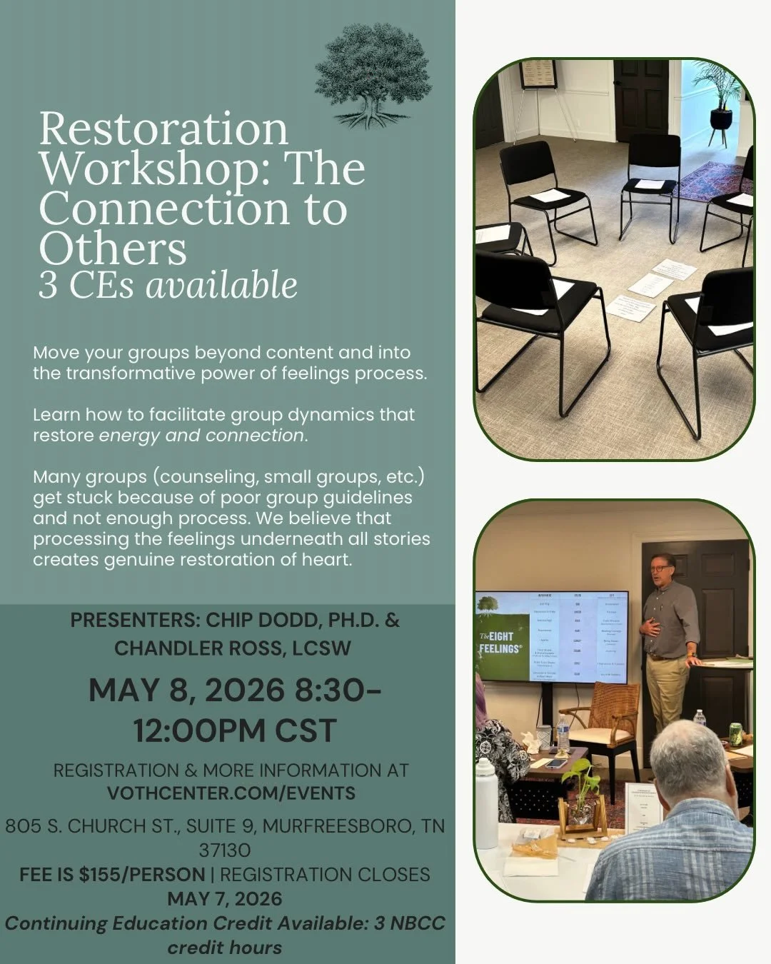 Move your groups beyond content and into the transformative power of feelings process. Learn how to facilitate group dynamics that restore energy and connection. 

This training is for anyone that may be in a position to lead a group! 

There will be