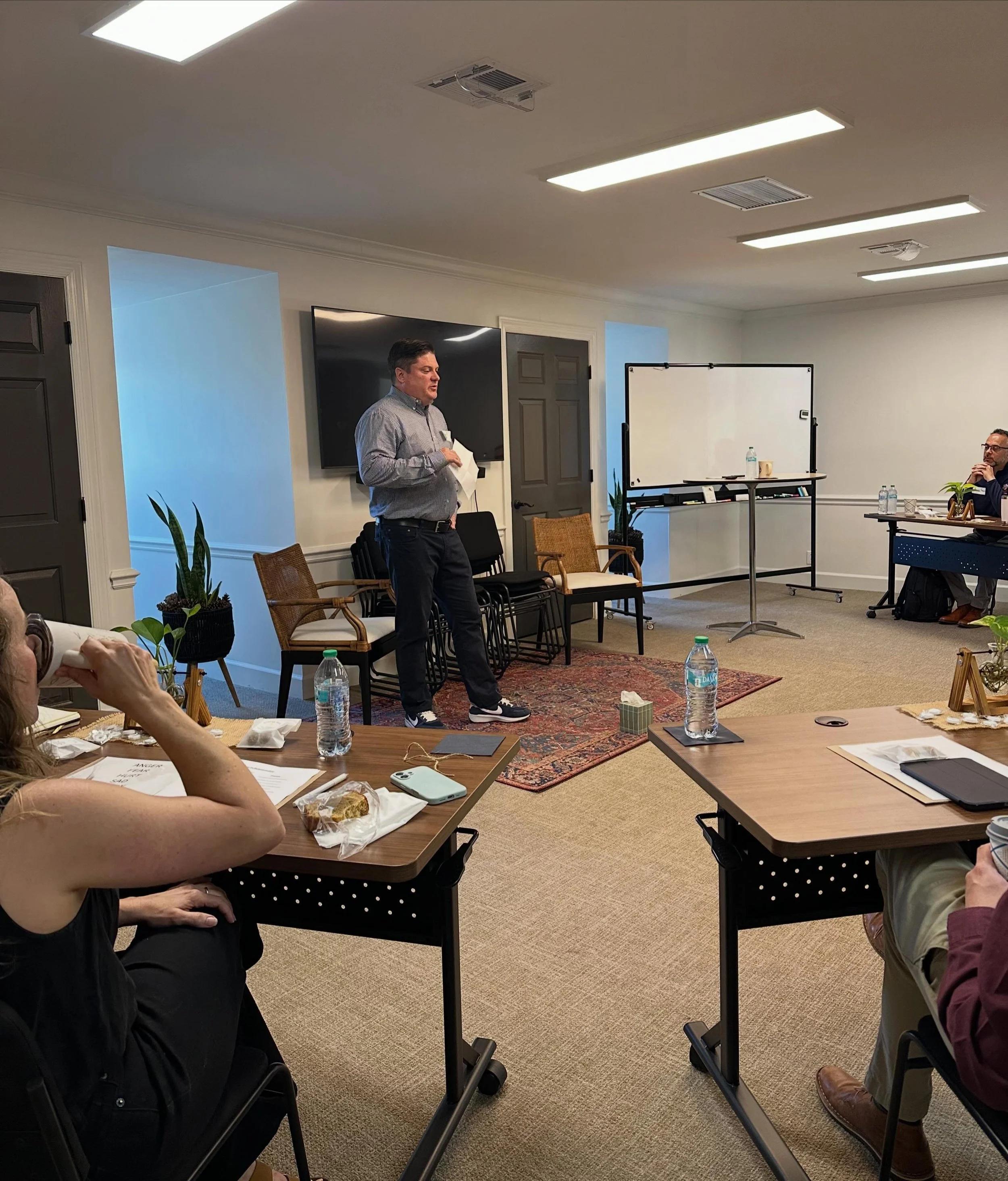 We are grateful for another incredible continuing education event hosted in our office. Dr. Chip Dodd and Chandler Ross spoke about the power of groups. Our participants had the opportunity to witness a group led by Dr. Dodd first hand! 

Join us on 