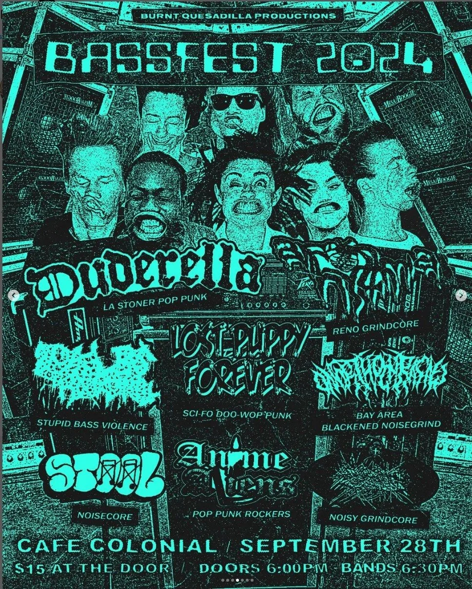 Sacramento here we come! BASSFEST 2024! 
We are super excited to be at Cafe Colonial tonight playing with amazing bands!
Let's Party! Come hang with Boom Puppy birthday weekend! 
#cafecolonial #bassfest2024