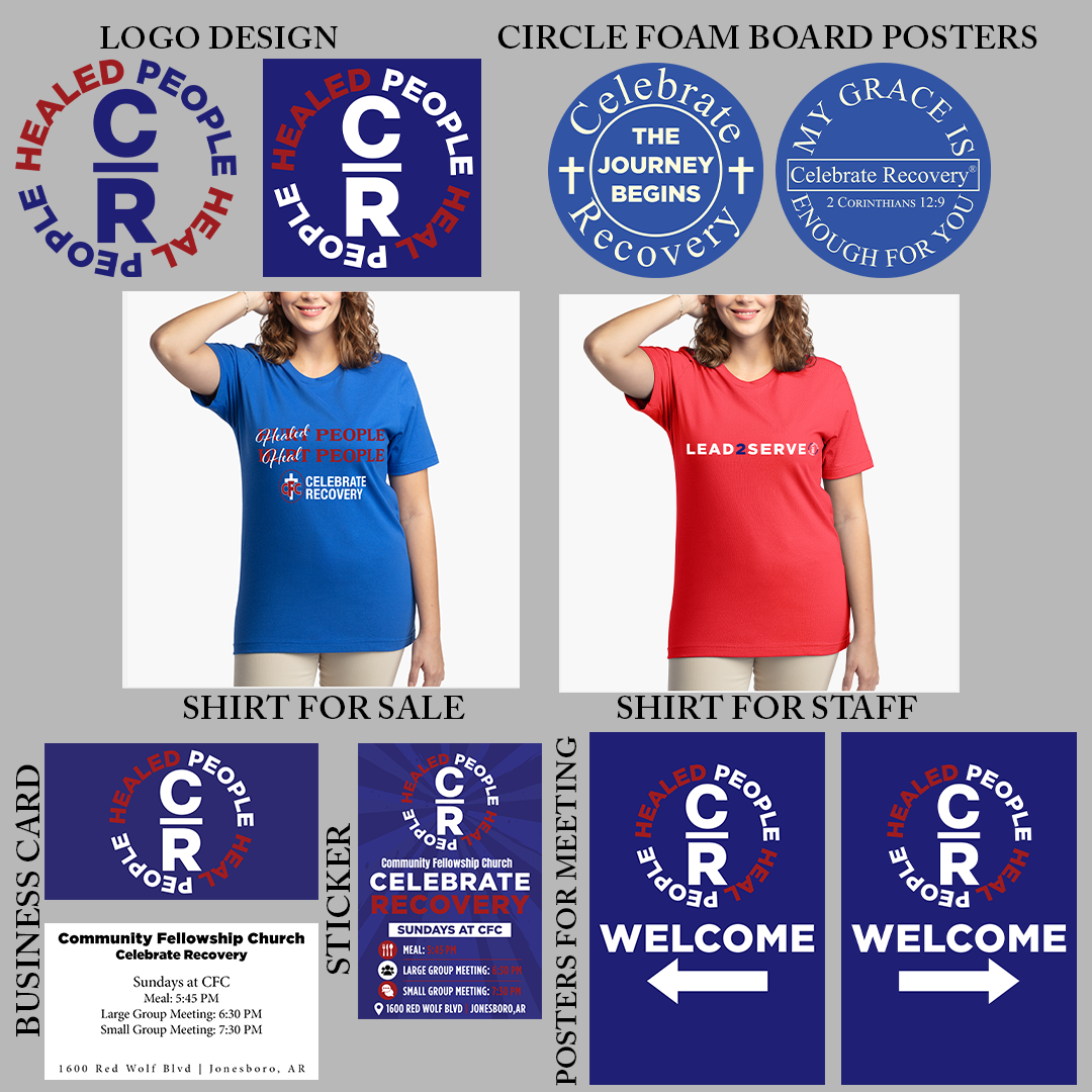 Design Work for Community Fellowship Church Celebrate Recovery Program