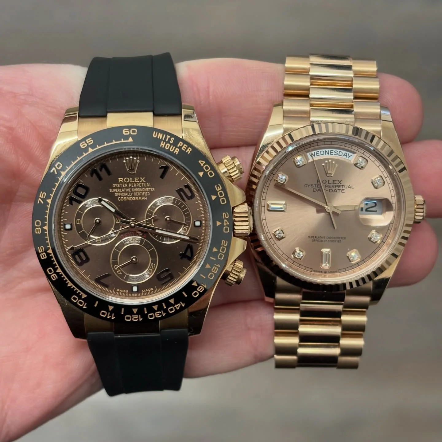 Two absolutely stunning watches come through the shop today 😍

Get in touch 📩
WhatsApp 07852 251120
mcwatches.uk

#watch #rolex #gold #watches #altrincham