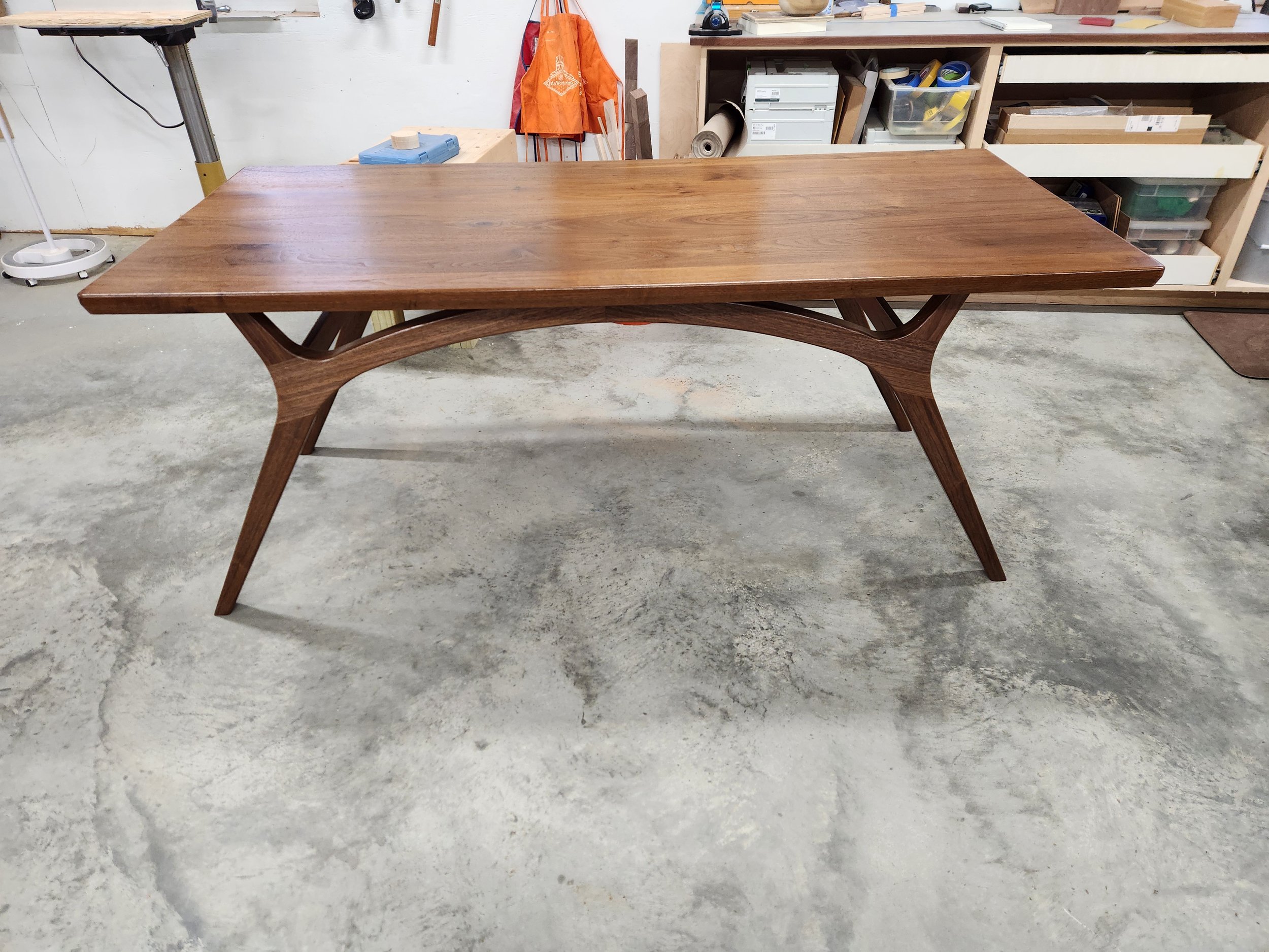 Mid Century Modern style Dining Table - Walnut 72x36