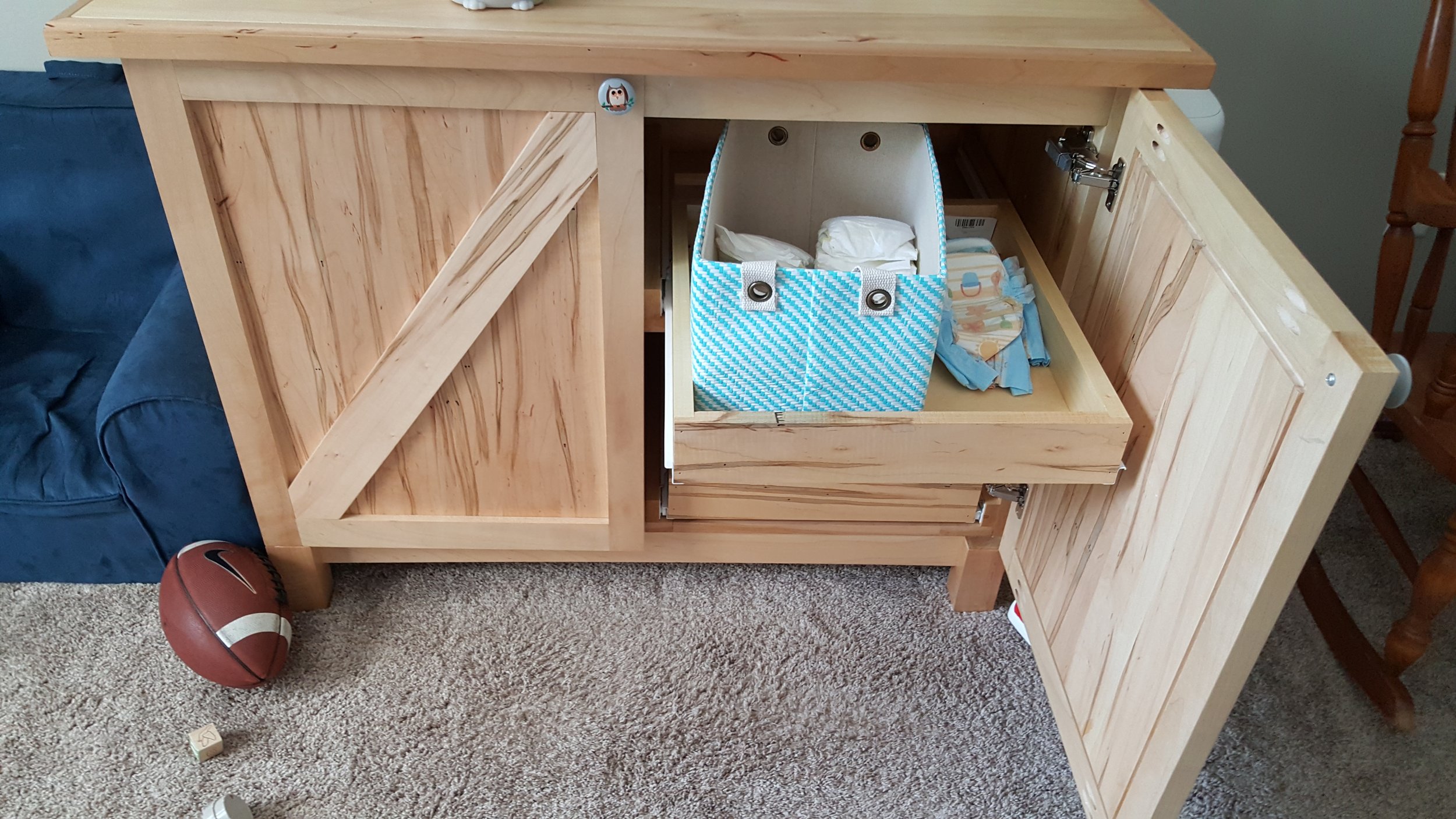 Modern rustic changing table/dresser