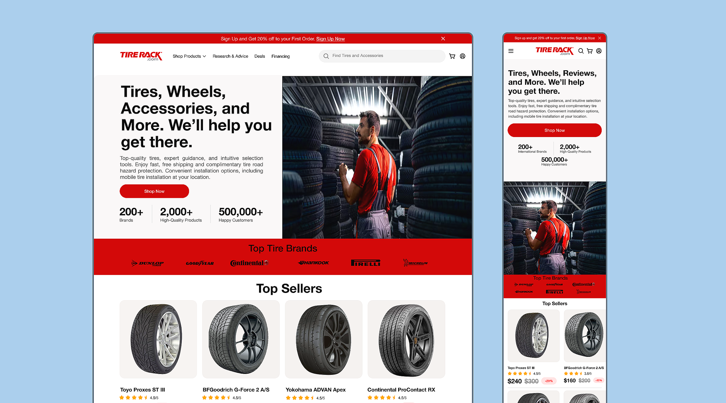 Tire Rack: E-Commerce Product Redesign