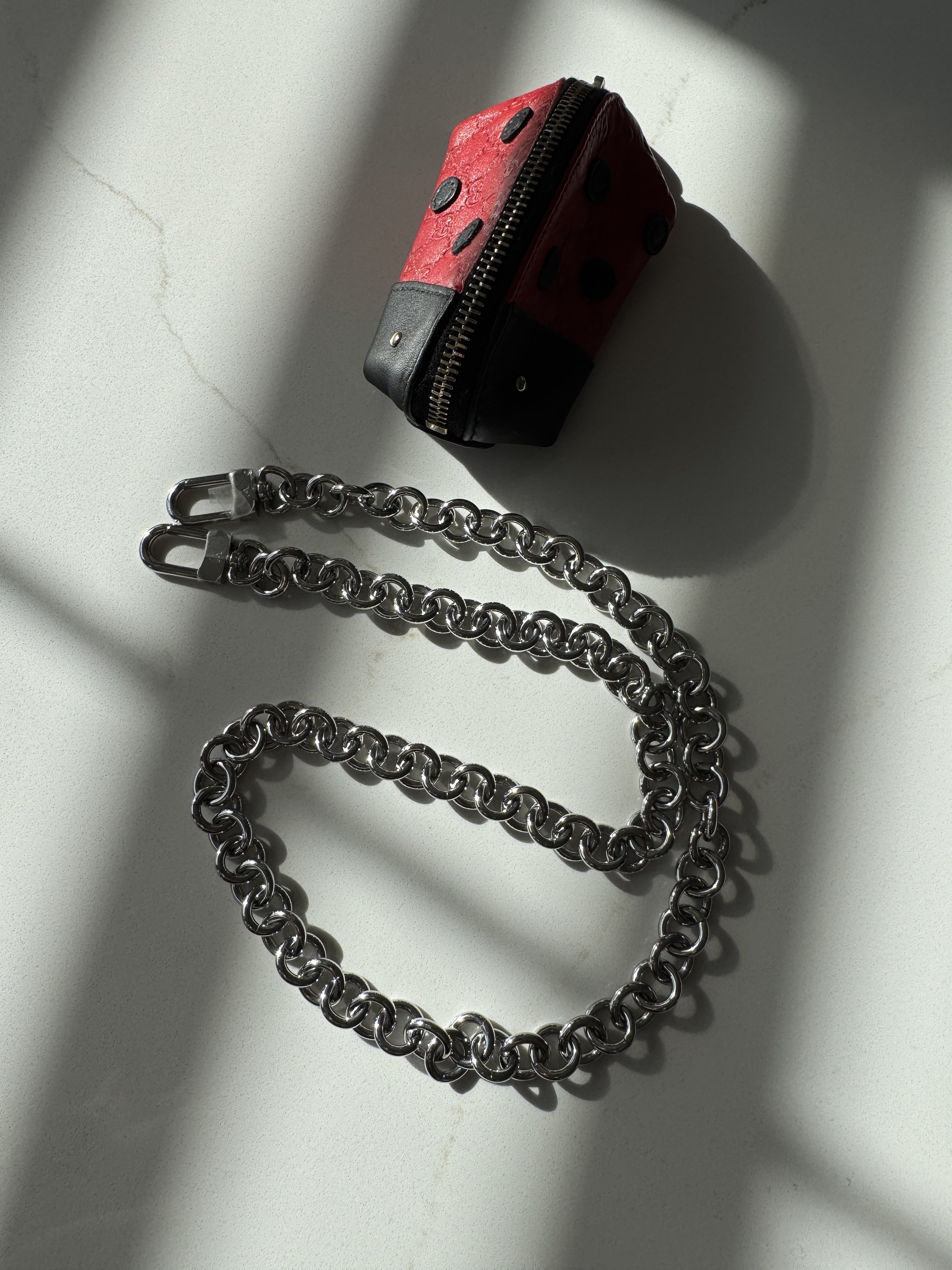 Louis Vuitton Bella silver chain strap