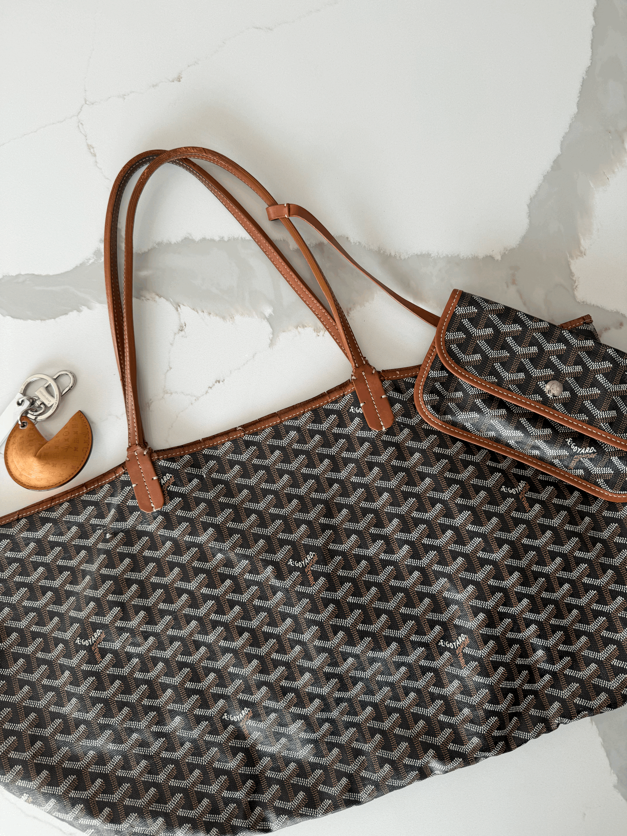 Goyard Saint Louis GM in Black & Tan
