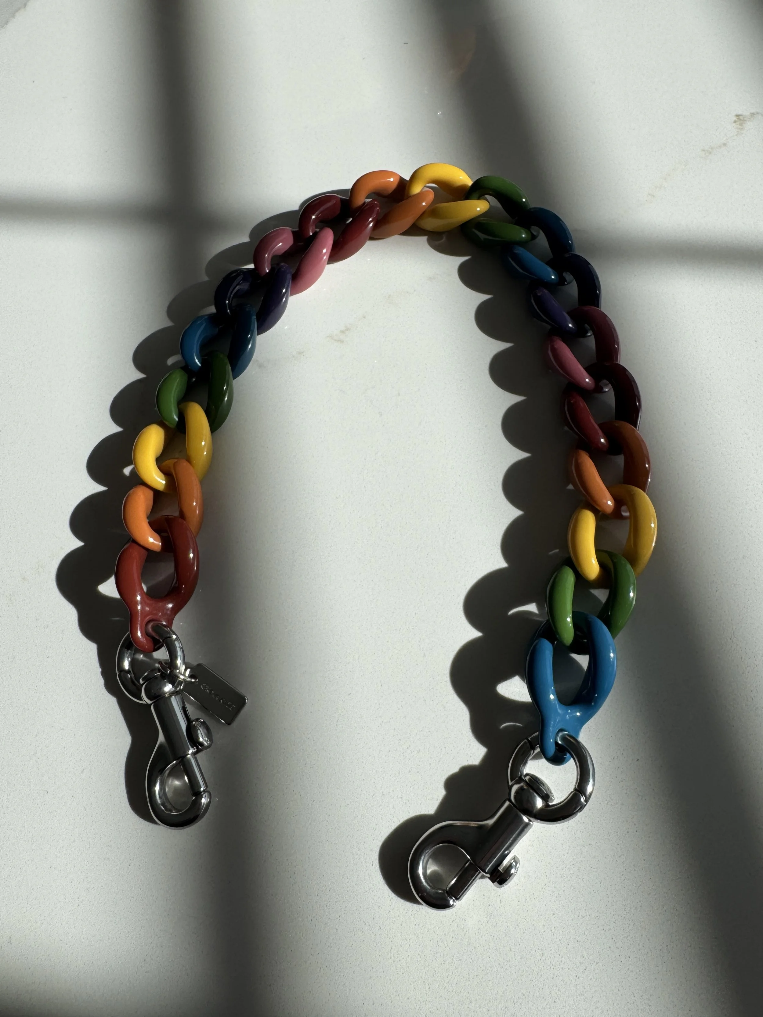 Coach braided acrylic chain strap