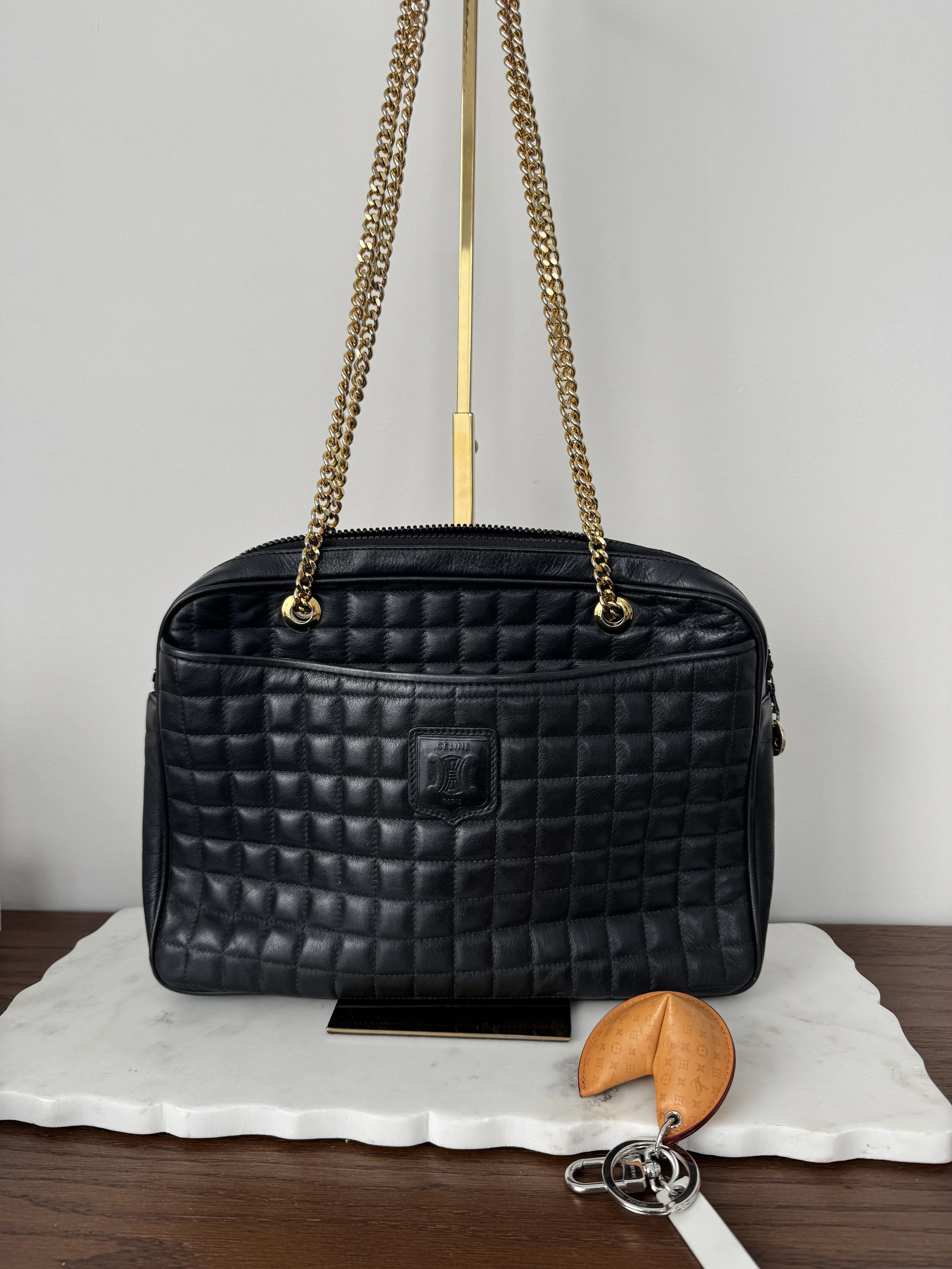 Celine Quilted Shoulder Bag