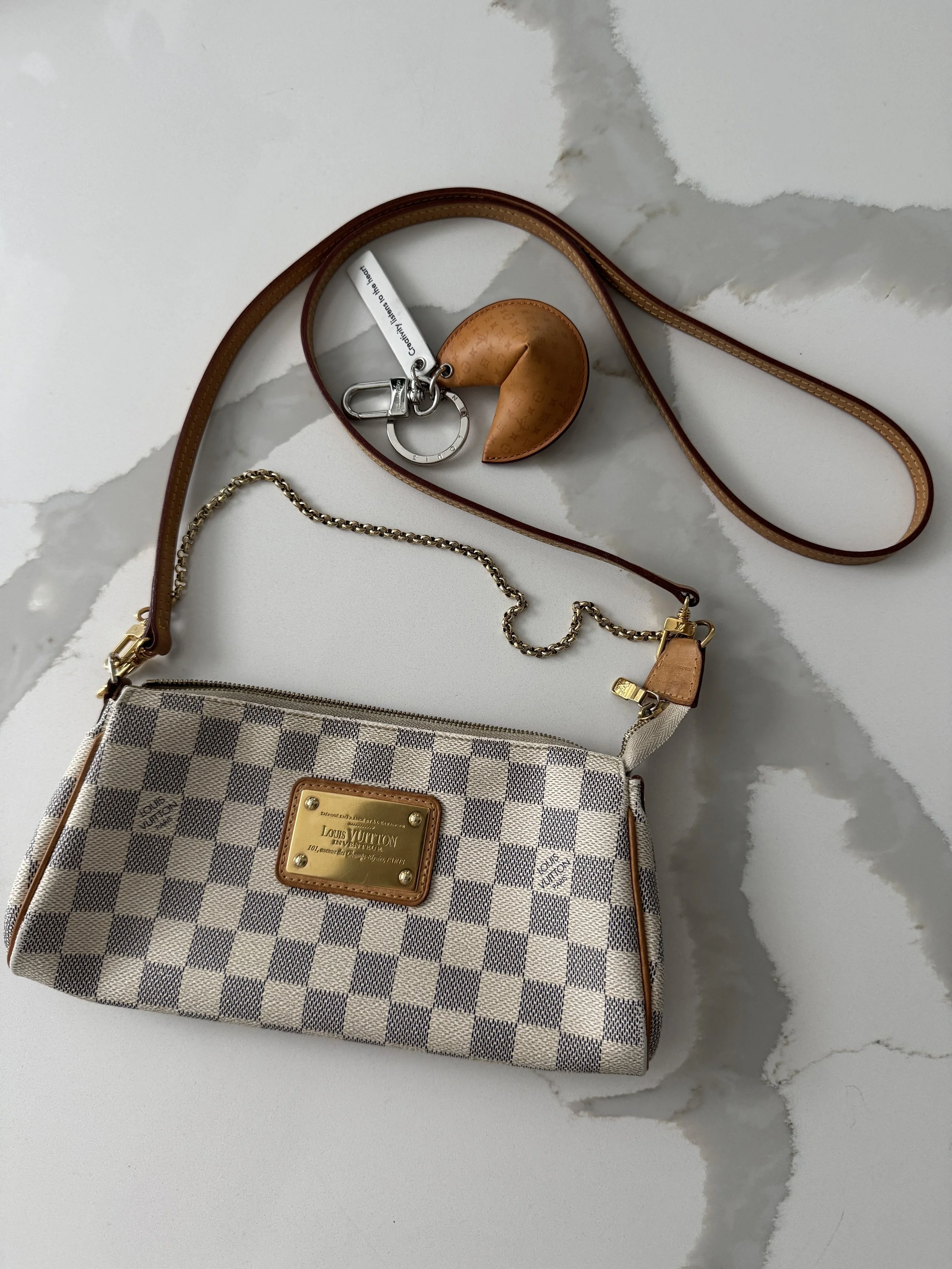 Louis Vuitton Eva Clutch in Damier Azur