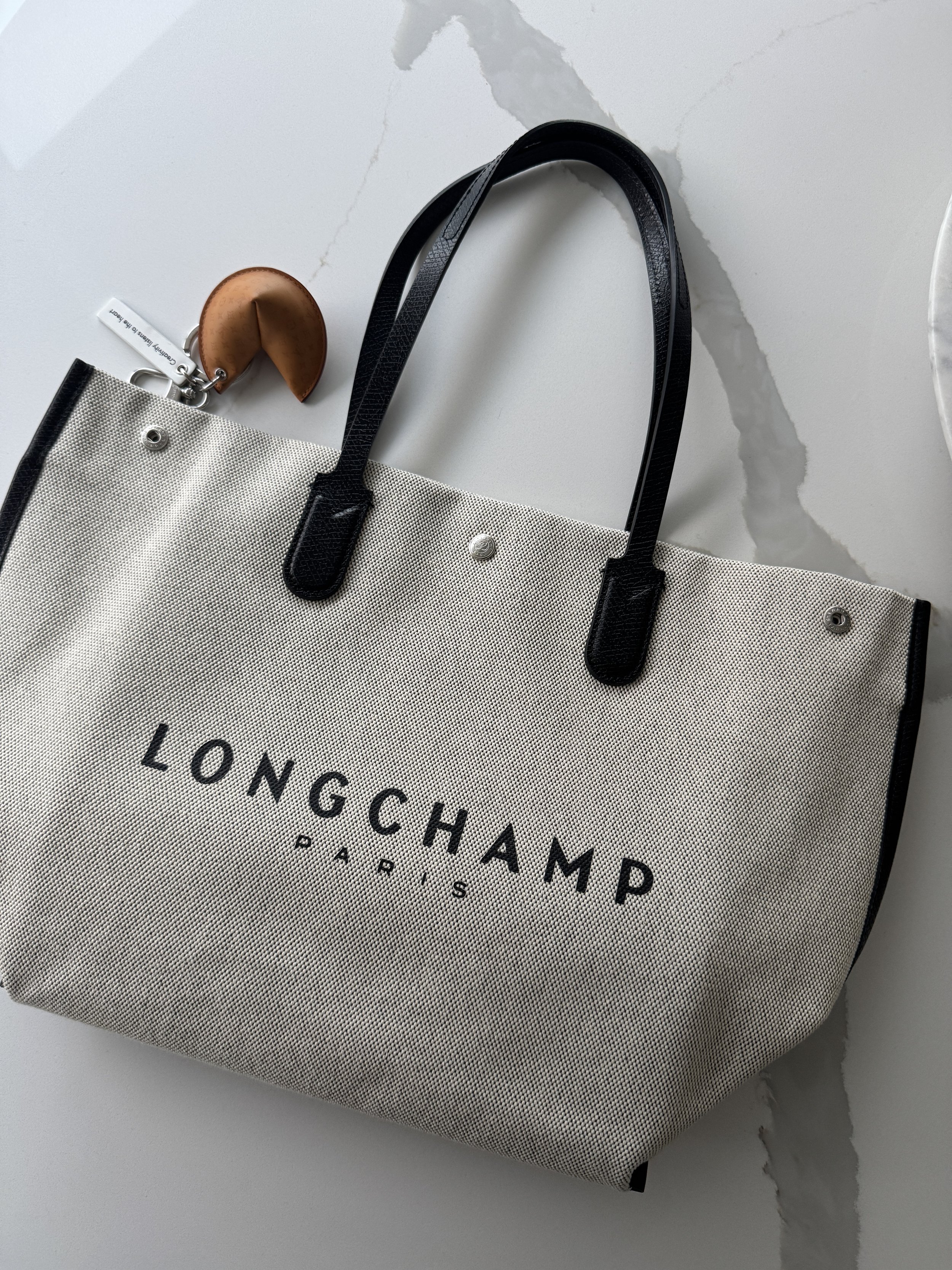 Longchamp Large Roseau Canvas Tote