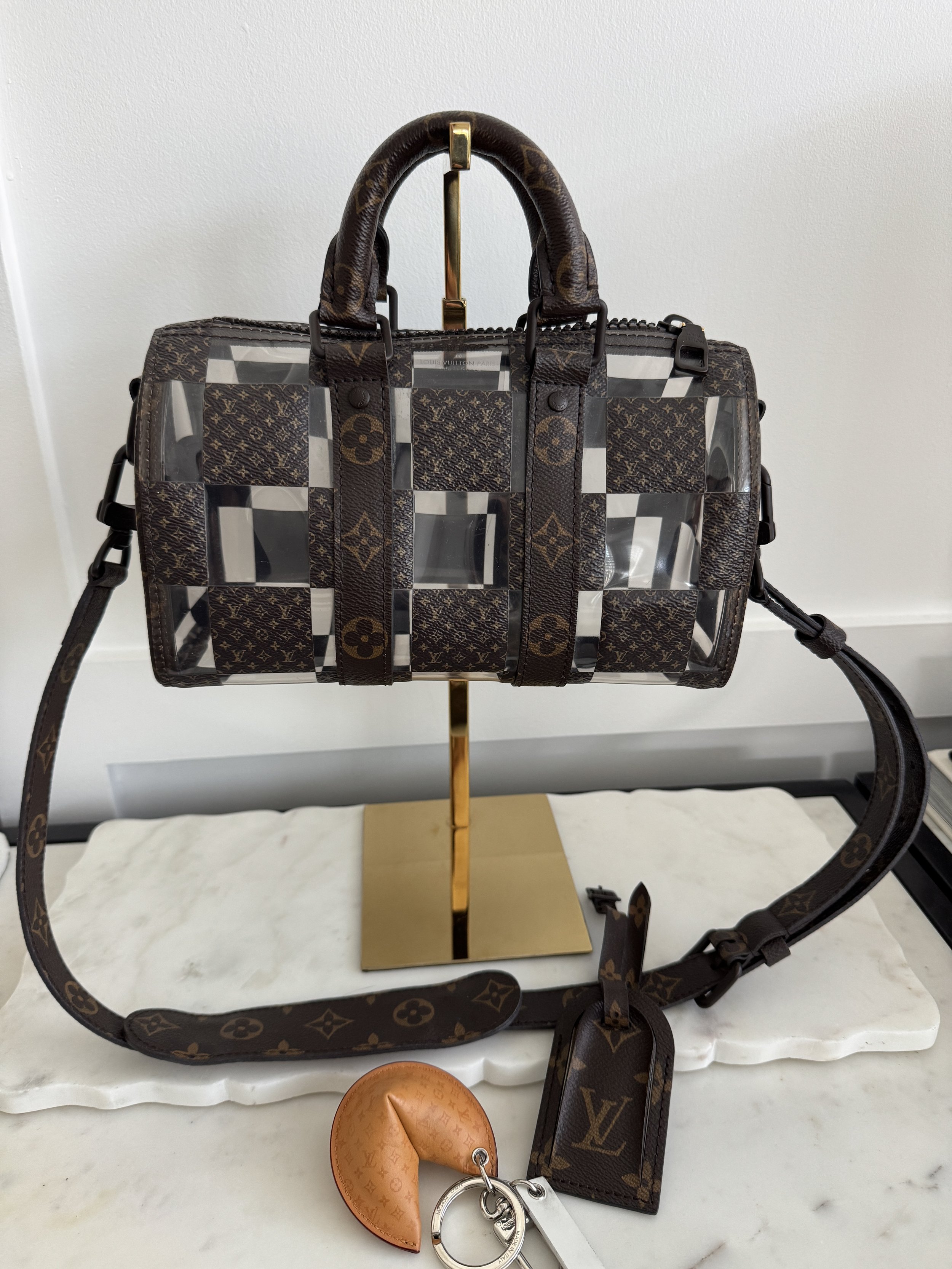 Louis Vuitton Limited Edition Virgil Chess Keepall B 25