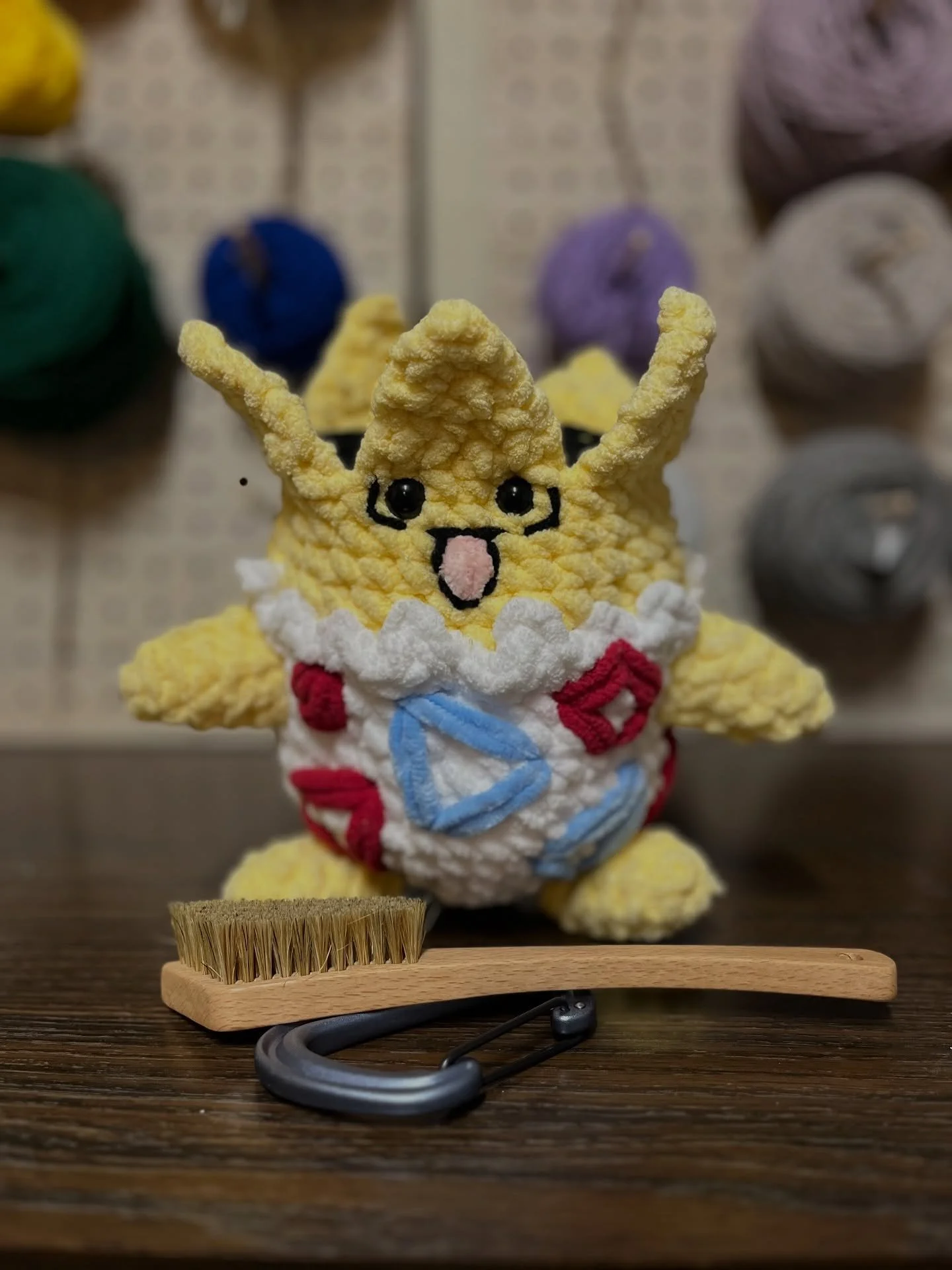 🐣 Togepi Chalk Bag 🐣

Someone suggested I make this chalk bag A WHILE ago (and I mean maybe a year or two ago). I immediately thought it was an amazing idea, but never was able to get around to making it until now. I was torn between using regular 