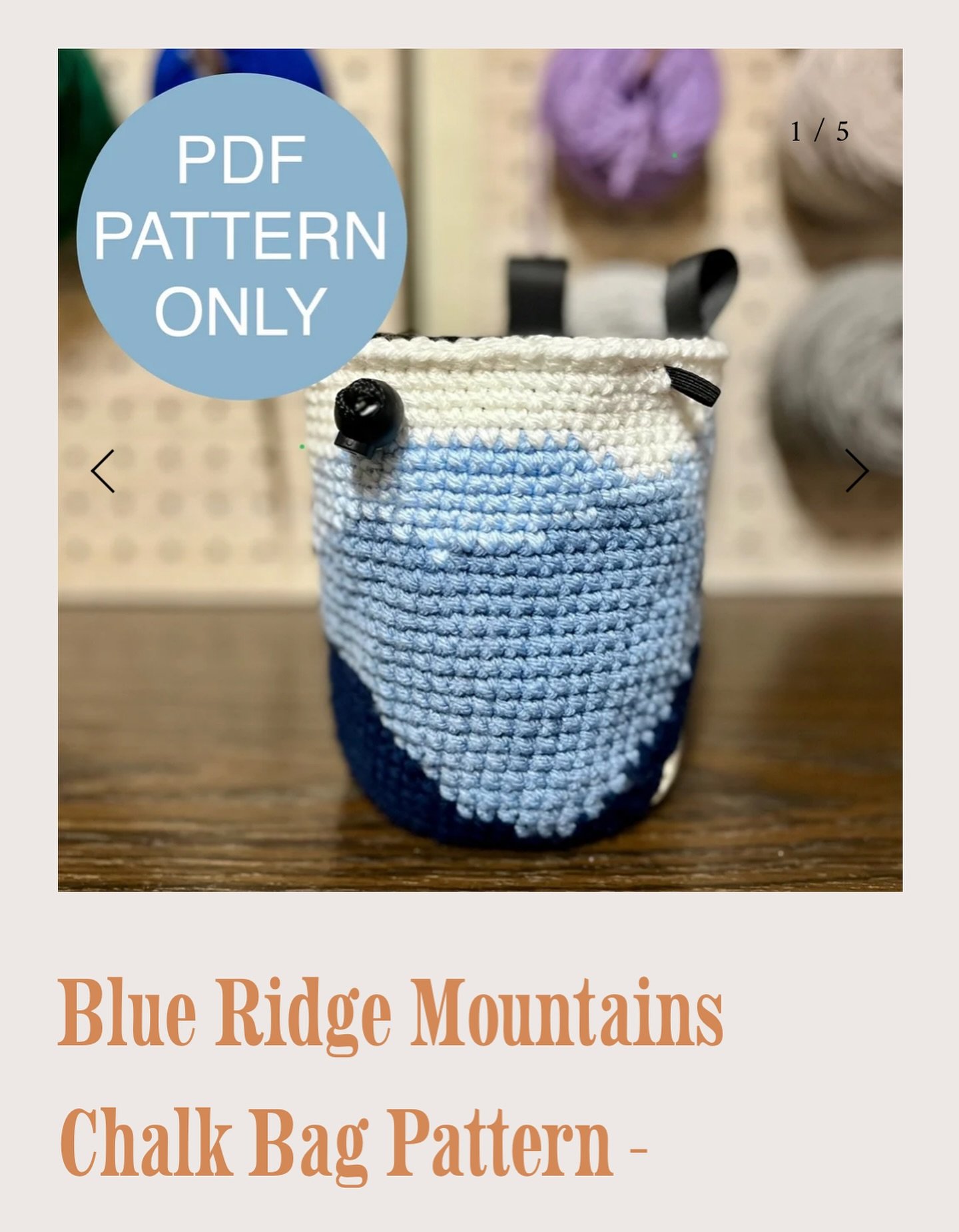 PATTERN RELEASE!

I&rsquo;ve have a new pattern available for sale on my website! You can make your very own chalk bag with this easy to follow pattern. It includes everything from crochet instructions to sewing the fleece liner to putting it all tog